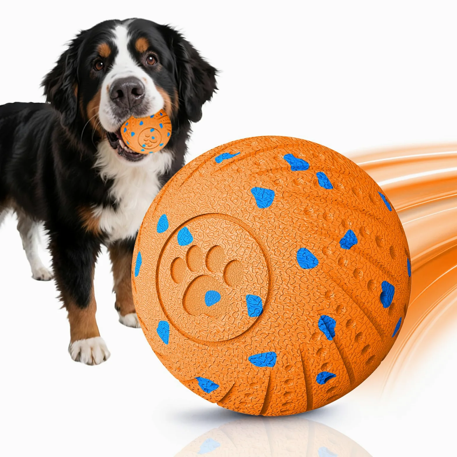 Jouets interactifs pour chien : balle intelligente pour chien – rebondissement automatique, vibration et action de saut ! Design Duraspin durable pour les mâcheurs agressifs. Rechargeable et durable