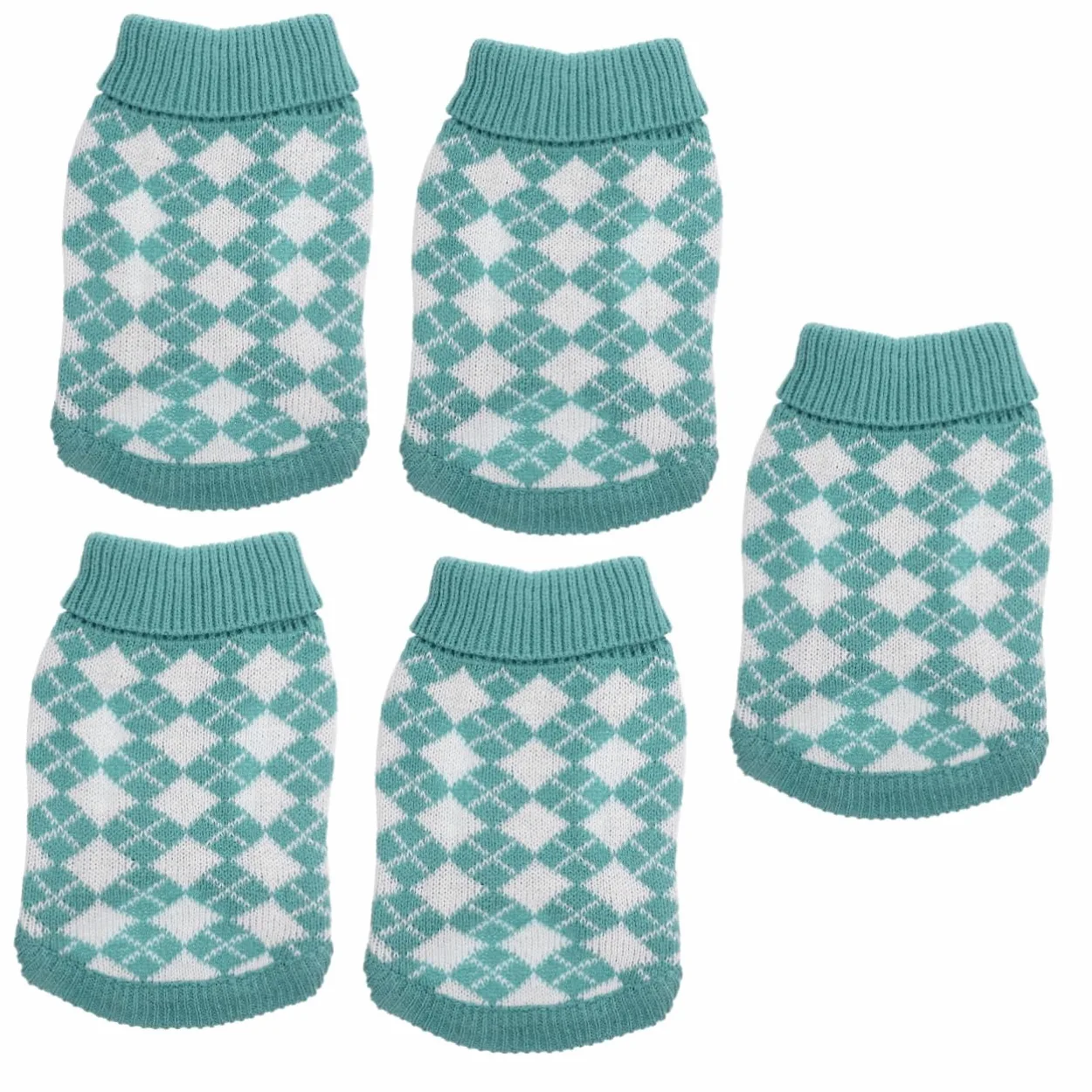 Kisangel 5pièces Pull pour Chien Vêtement Hiver pour Chiens De Pull Chaud à Motifs pour Et Activités Extérieures
