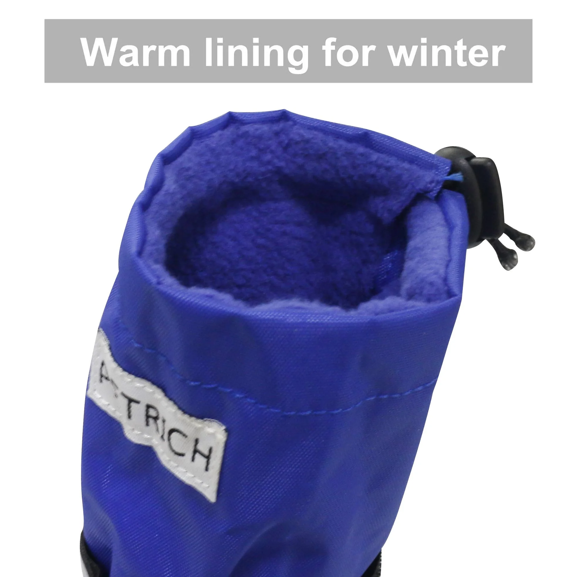 URBEST Chaussons pour Chien imperméables avec Doublure Chaude et Semelle antidérapante en Caoutchouc pour Hiver pour Chiens de Taille Moyenne et Grande