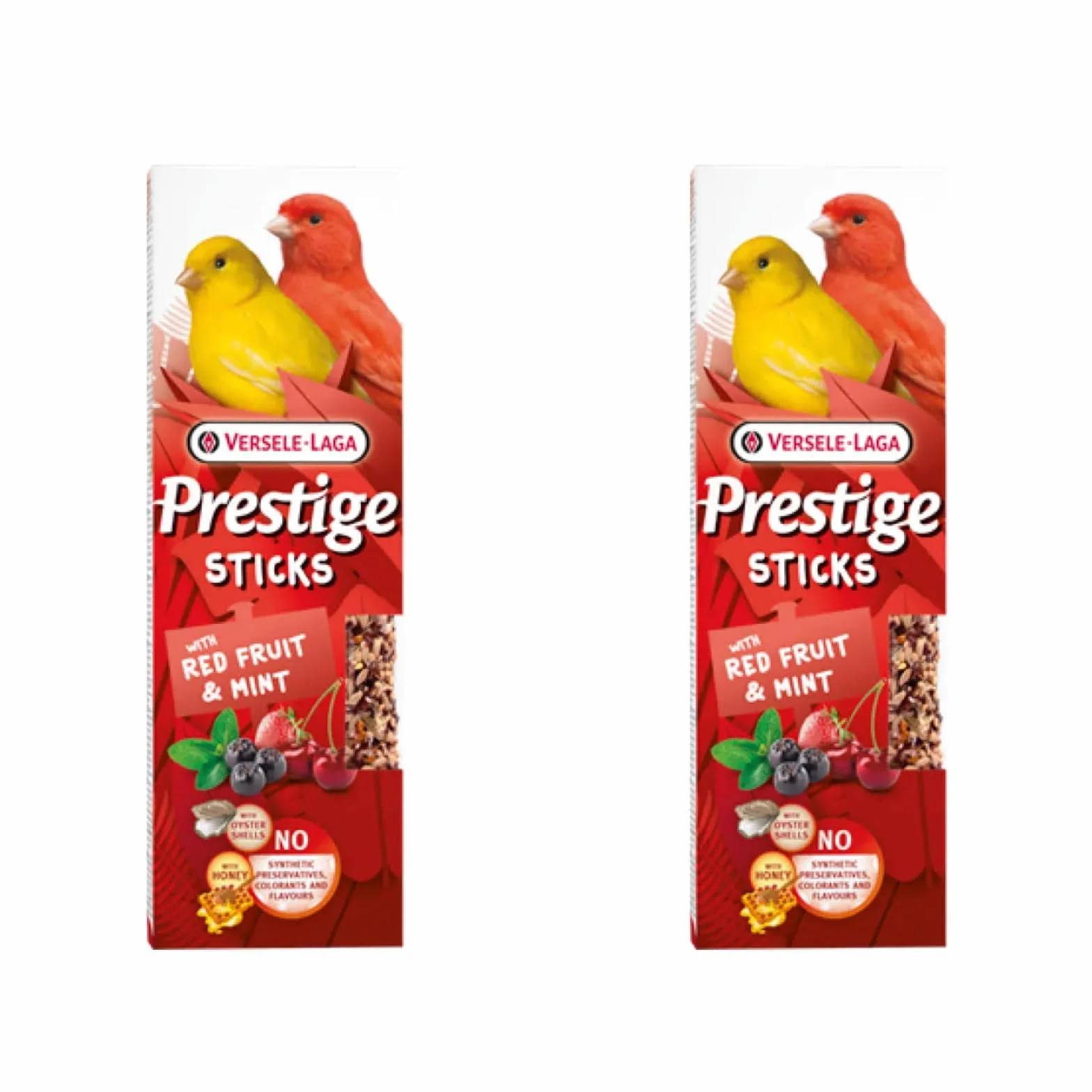 Versele-Laga Prestige Sticks Canaris Fruits Rouges & Menthe Pack Double 2 x 60 g Snack pour canaris