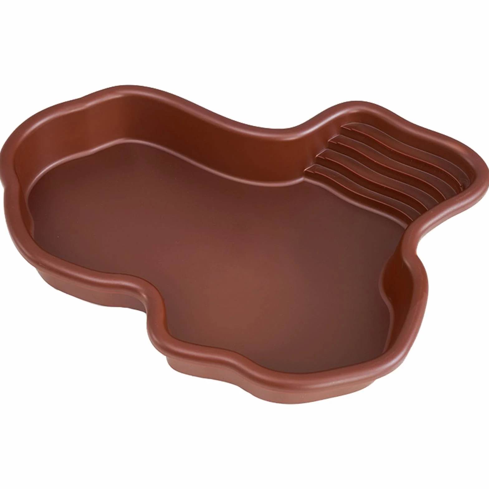 Baignoire Reptiles ABS avec Rampe, Grande Piscine Bain Tortue, Plat Alimentation Antidérapant, Ornement Aquarium Tortue