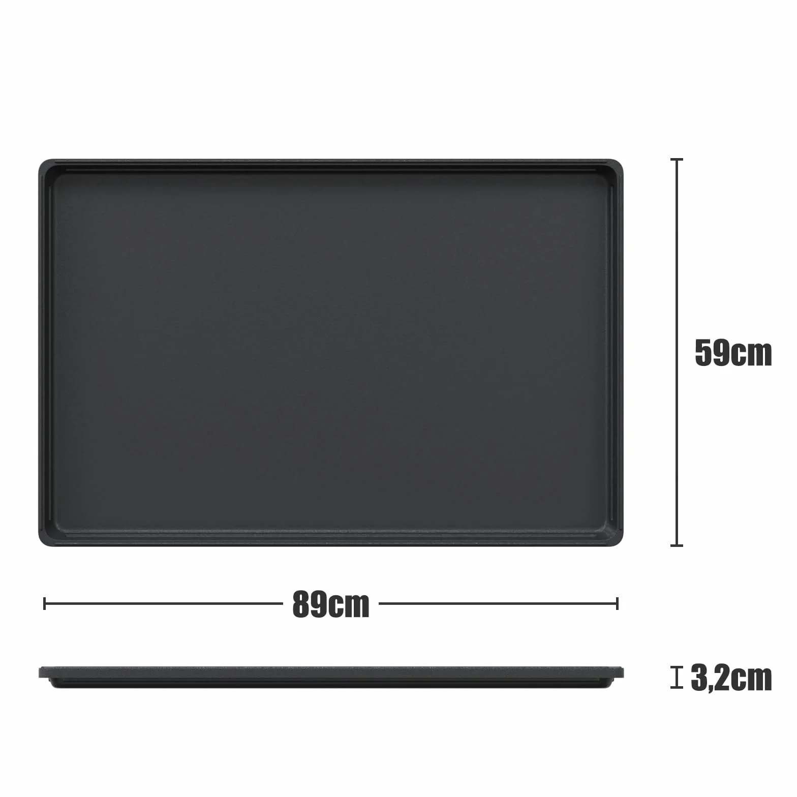 Plateau de Remplacement pour Cage Chien 88.9 x 59 x 3.2cm Noir