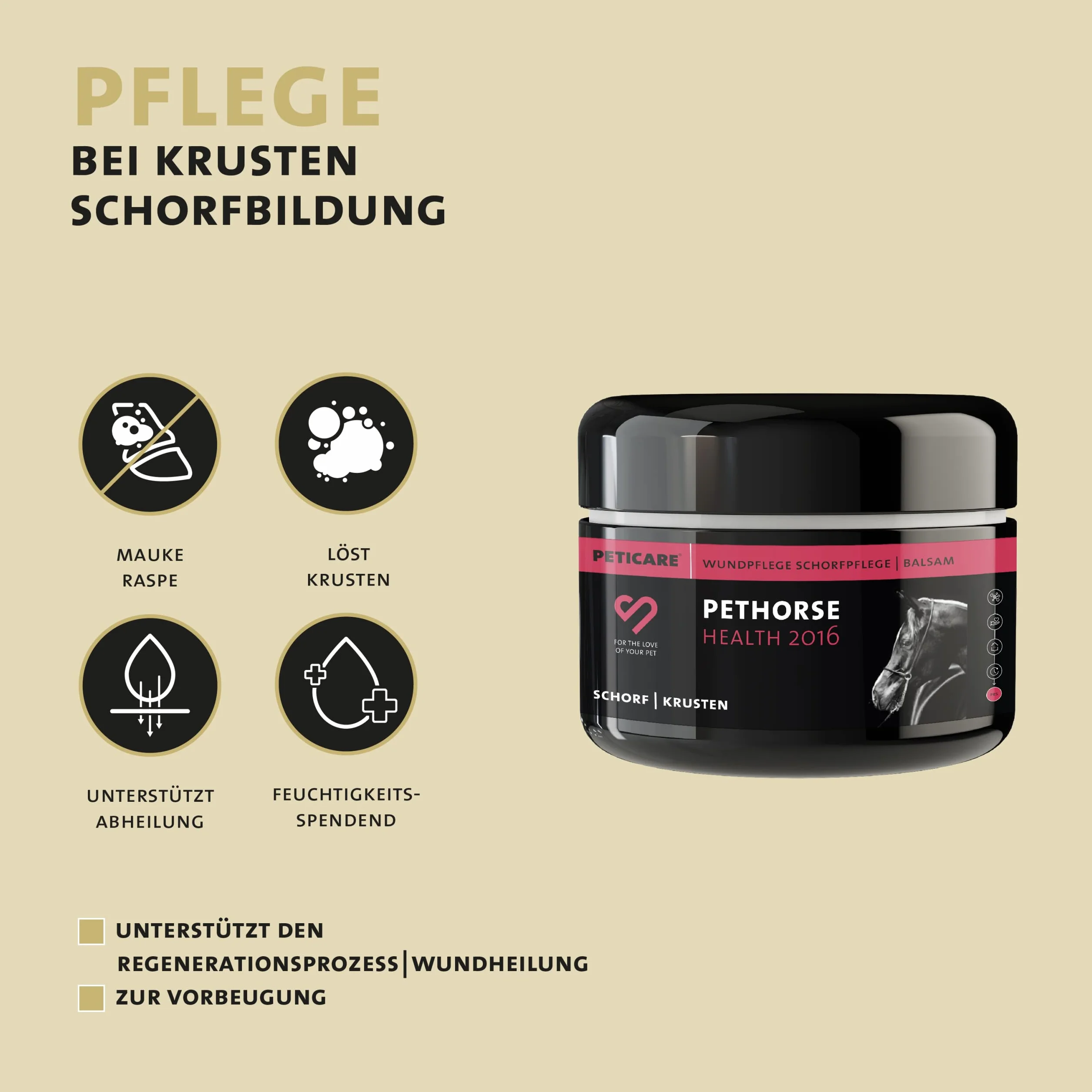 Peticare Cheval Pommade Spéciale Soins Croûtes Plaies Dermatite Estivale Eczéma
