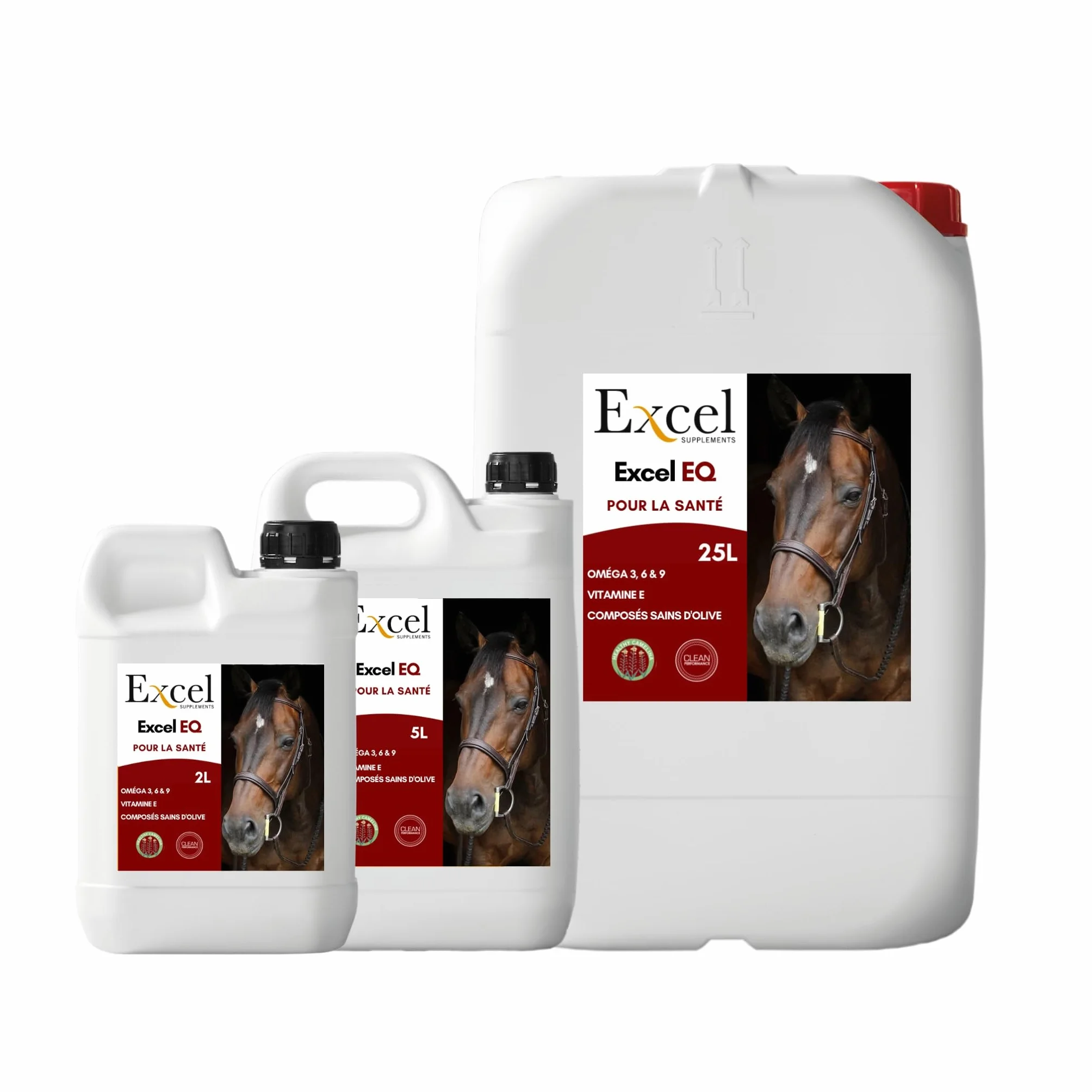 Excel EQ Huile Alimentaire Chevaux Complément Alimentaire Équin Huile Cameline Omega 3 Anti-inflammatoire Brilliance Naturelle