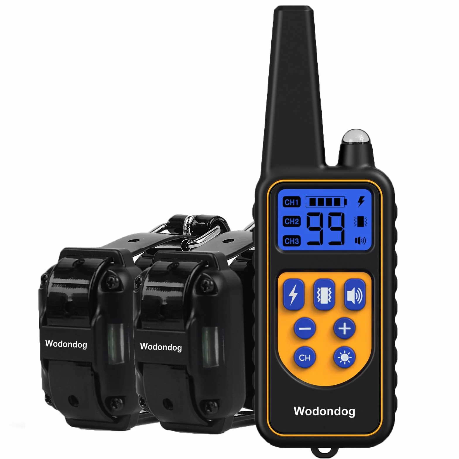 Collier de Dressage pour Chien Étanche Rechargeable 1000m, 2 Colliers