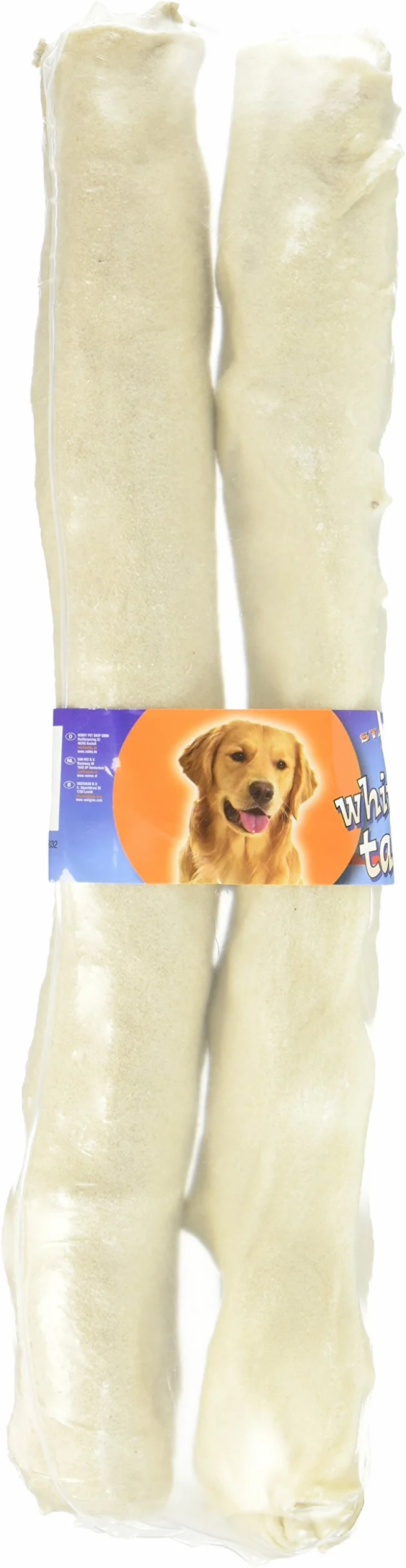 Nobby Rouleau à Mâcher pour Chien Blanc 250 g 35 cm 2 Pièces