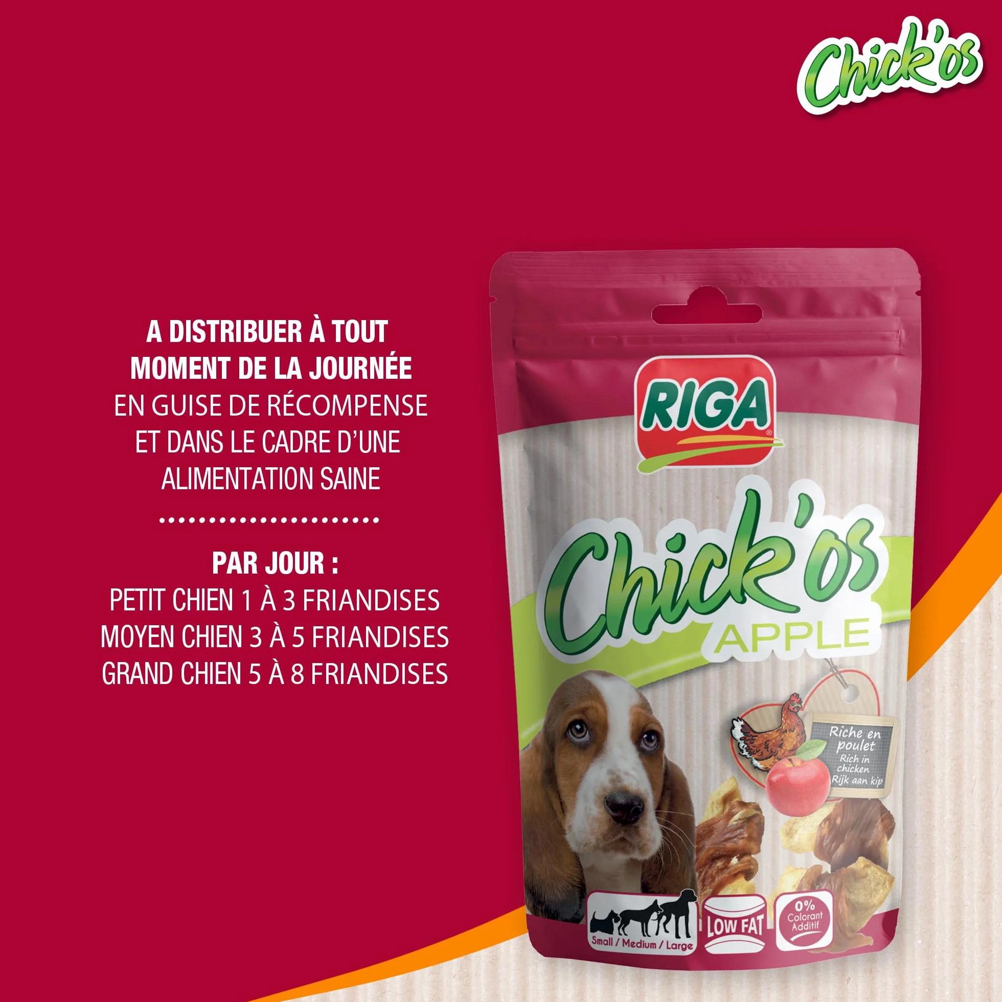 Chick'Os Pomme Riga 4185 Sachet 70 g