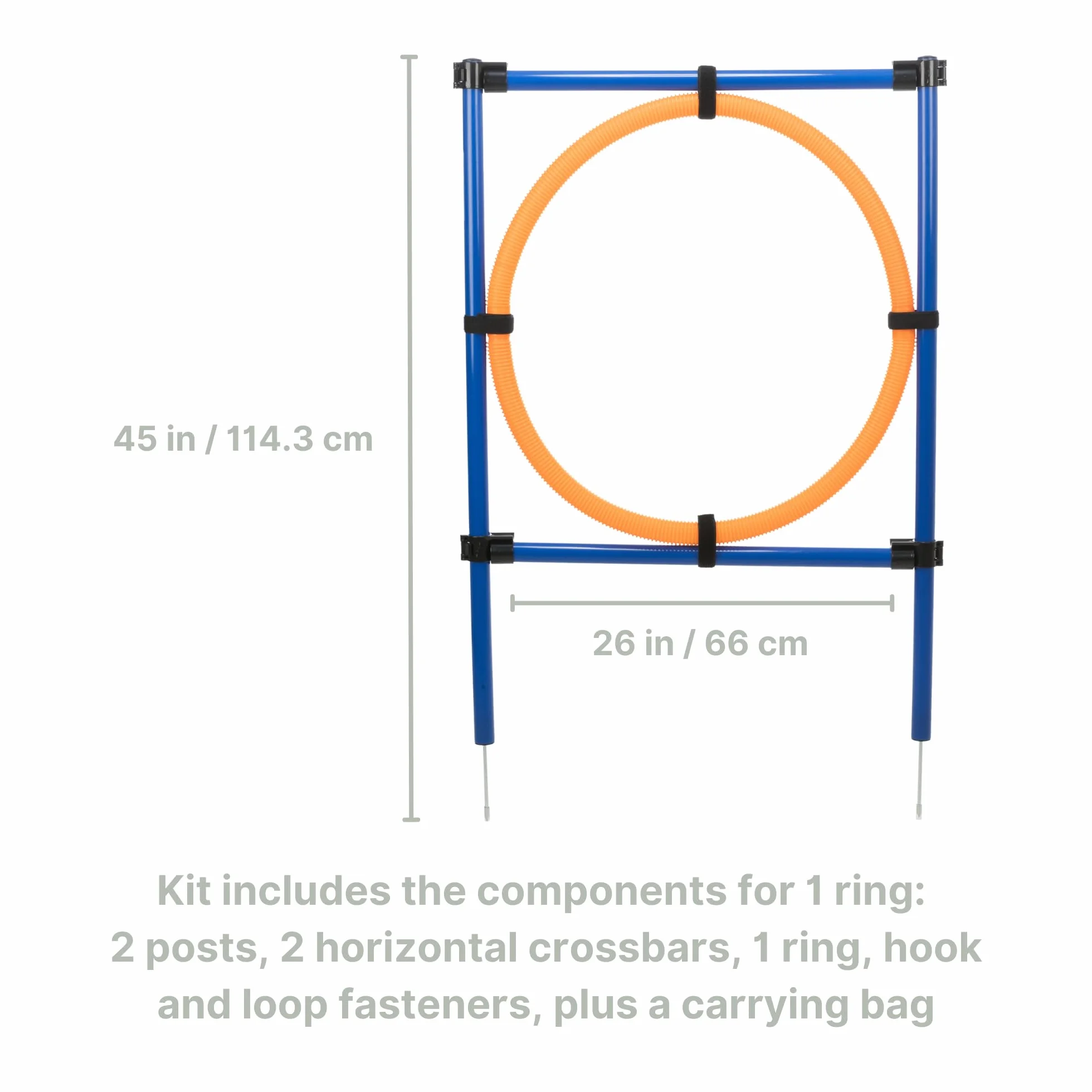 Trixie Dog Activity Anneau Agilité 115 x 3 cm / 65 cm Orange / Bleu