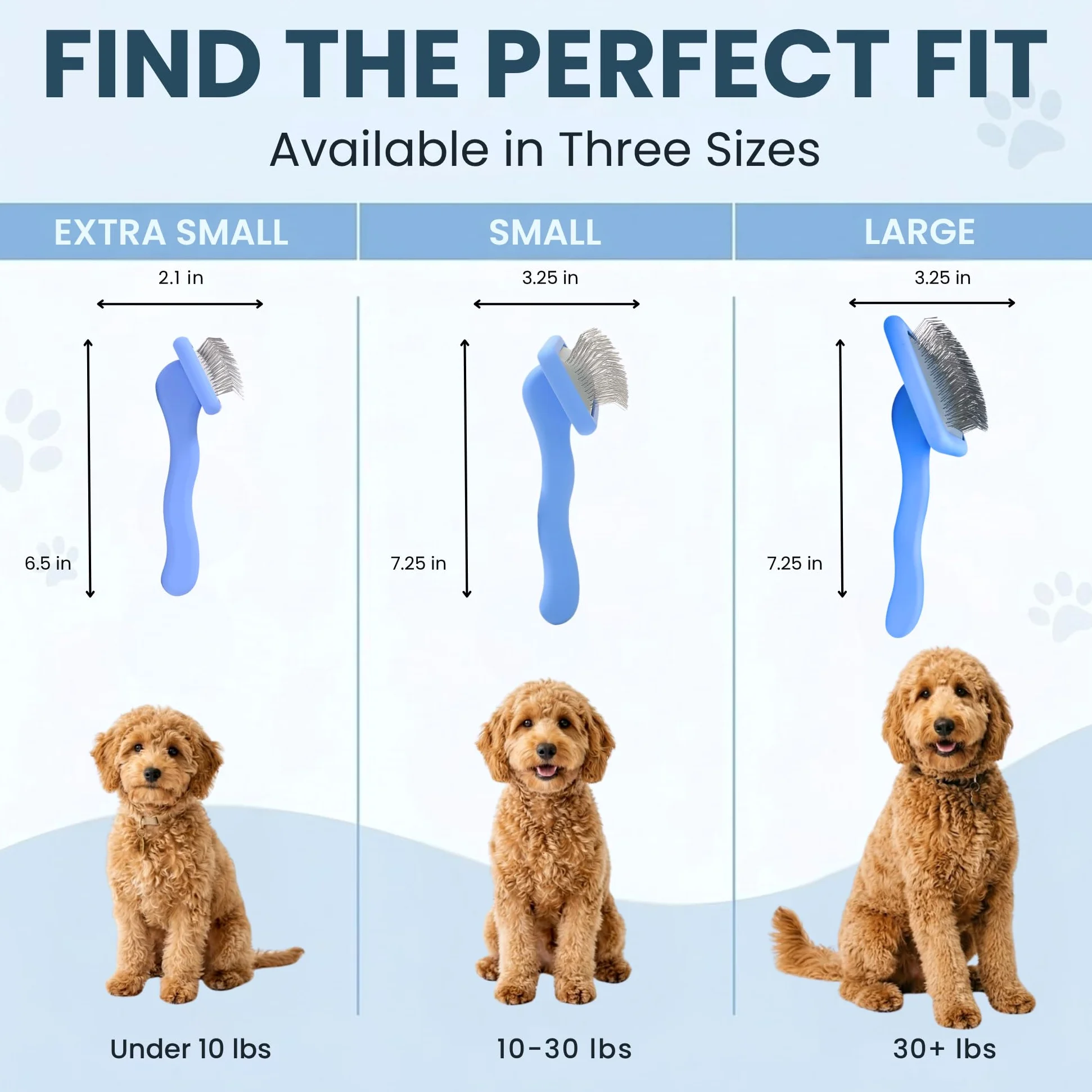 We Love Doodles Grande brosse démêlante pour chien - Lavande - Brosse pour chiens à poils longs, dorés, démêlant et après-shampoing sans rinçage pour chiens, 473,6 g