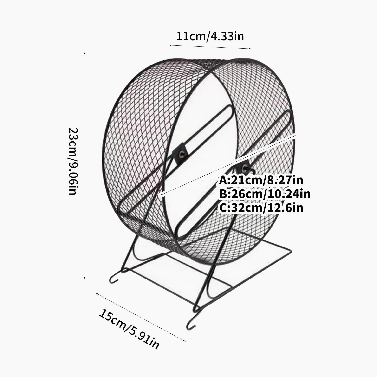 Roue en métal silencieuse pour hamster, plan de fer permanent pour les petits animaux, la coupe des onguis et le fitness, plusieurs roues fonctionnelles pour petits animaux