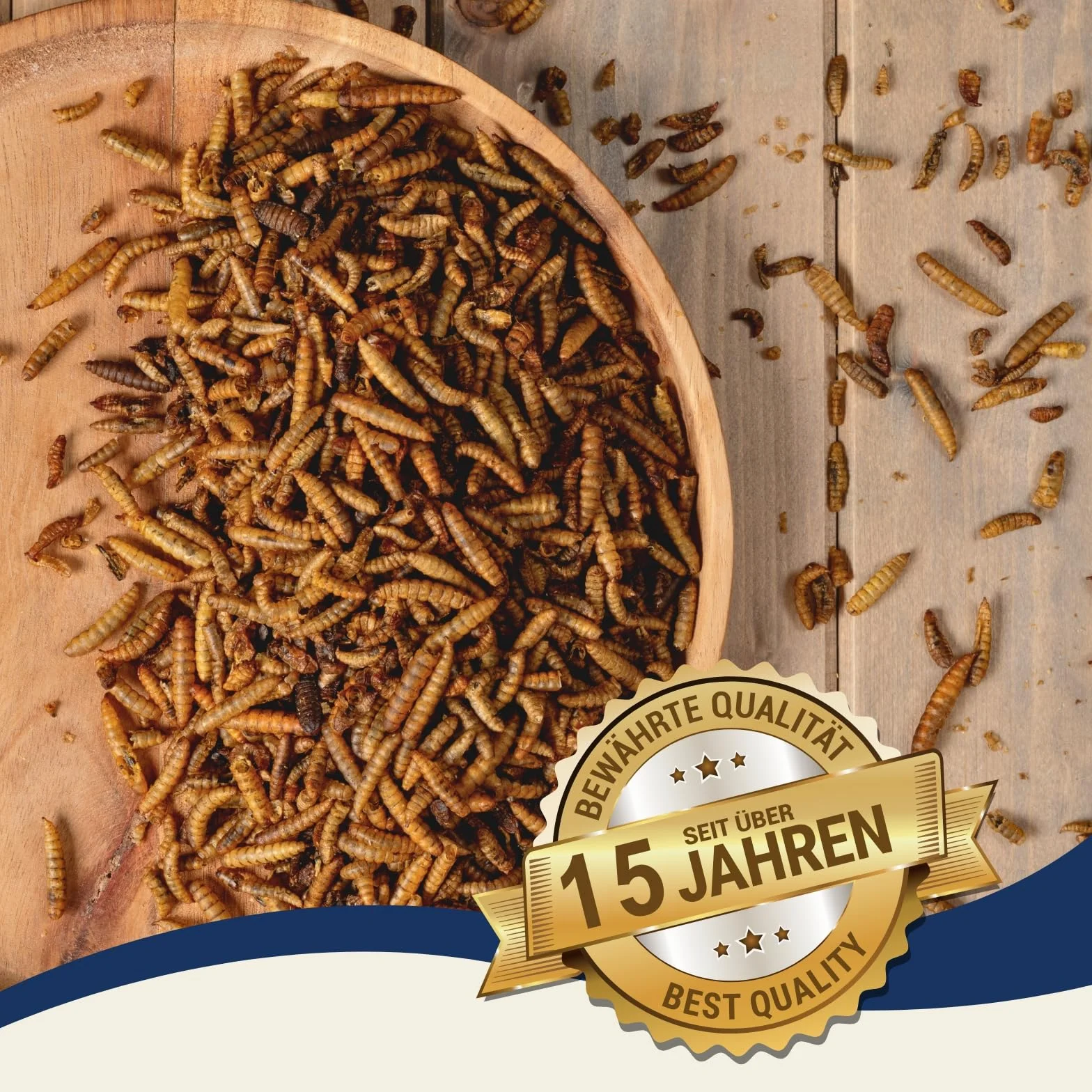 Lyra Pet® Larves de Mouches Soldats séchées 10 kg Black Soldier Fly Hermetia Illucens riche en Calcium protéines pour Oiseaux Poissons rongeurs Reptiles