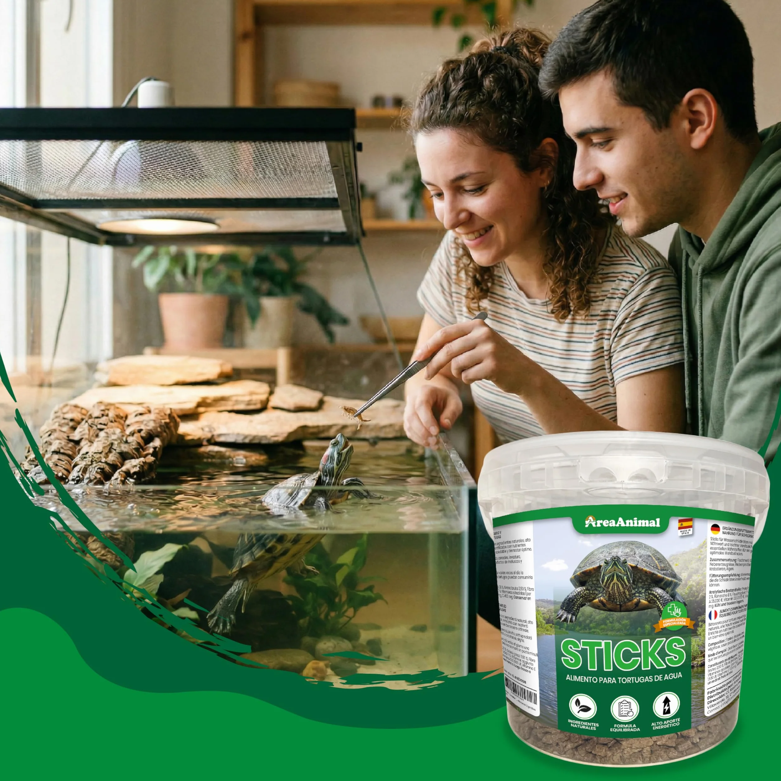 Nourriture tortues d'eau 1,5 kg/5,5 l Stick haute valeur nutritive