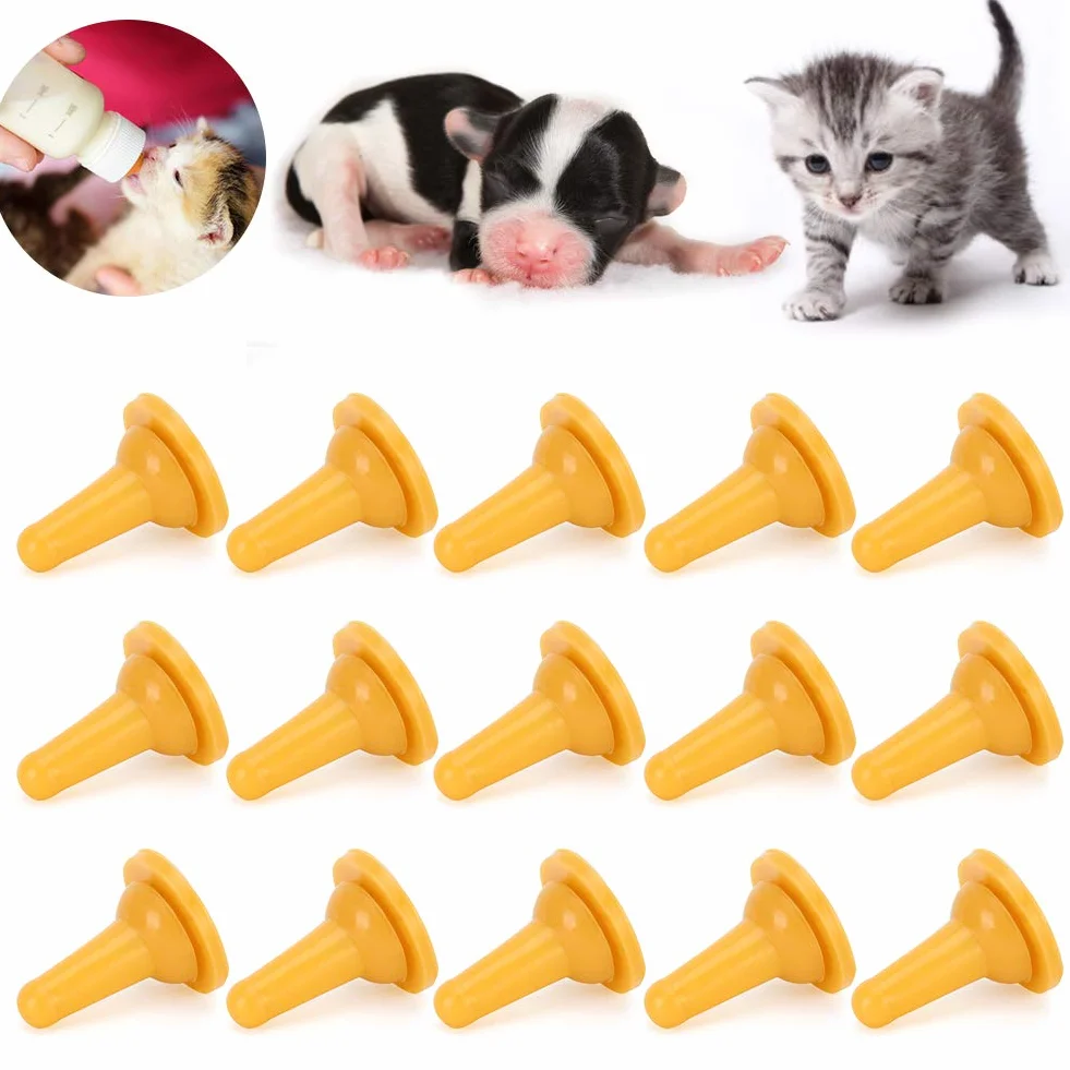 Tétines de Remplacement pour Biberon pour Chaton, Chiot et Petits Animaux