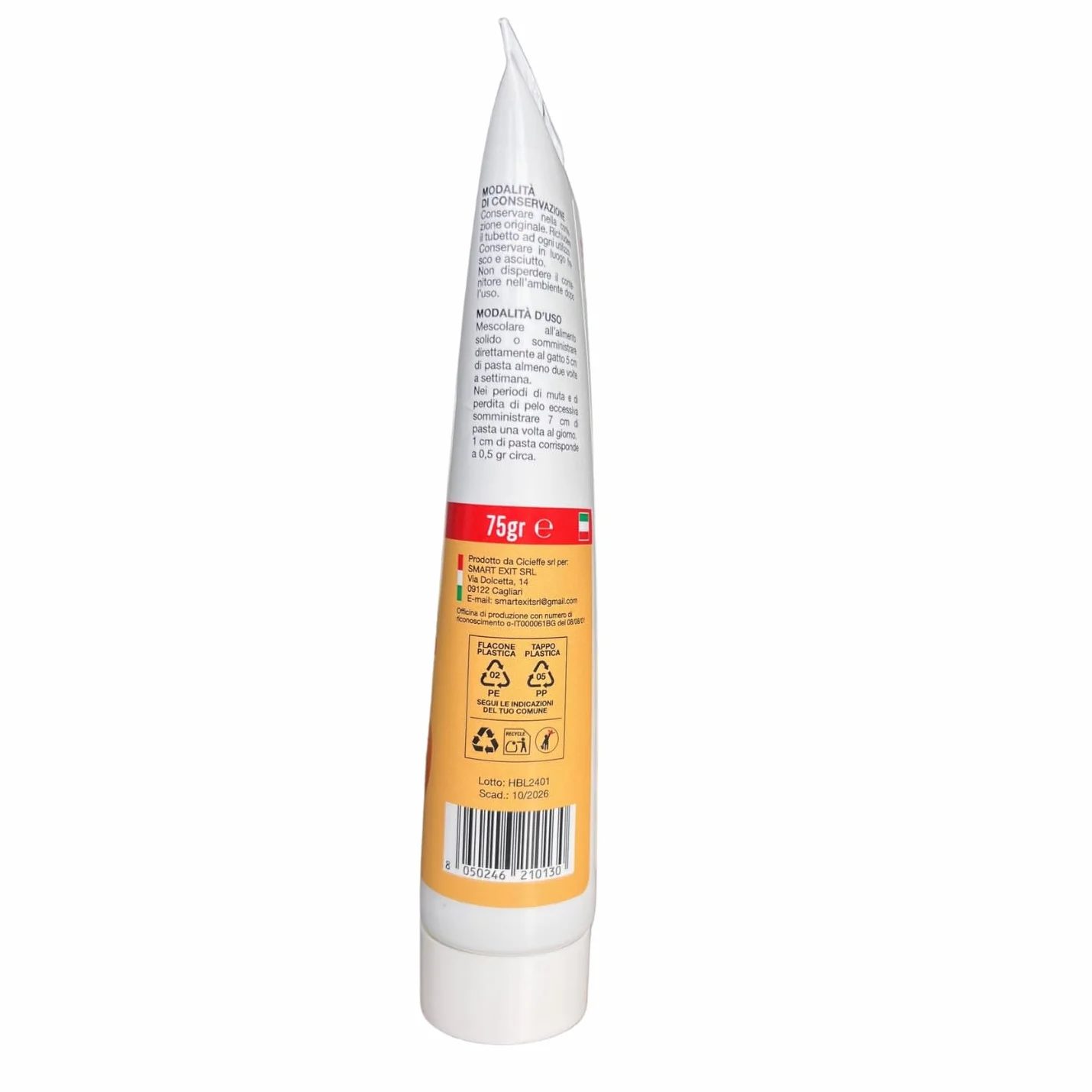 Pâtes au Malt pour Chats Anti-Bolo 75g avec Taurine Omega 2 et Omega 6