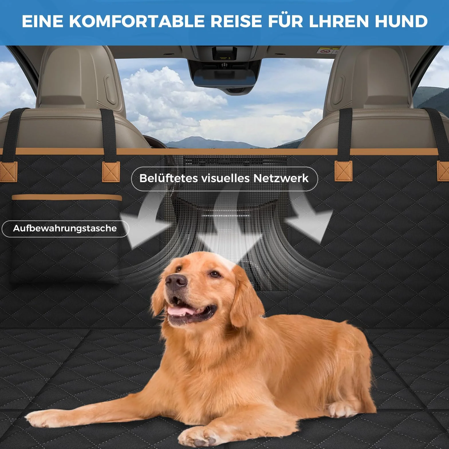 Protection Voiture Chien Siege Arriere Impermeable Anti-Rayures 8 Plaques Bois Dur SUV