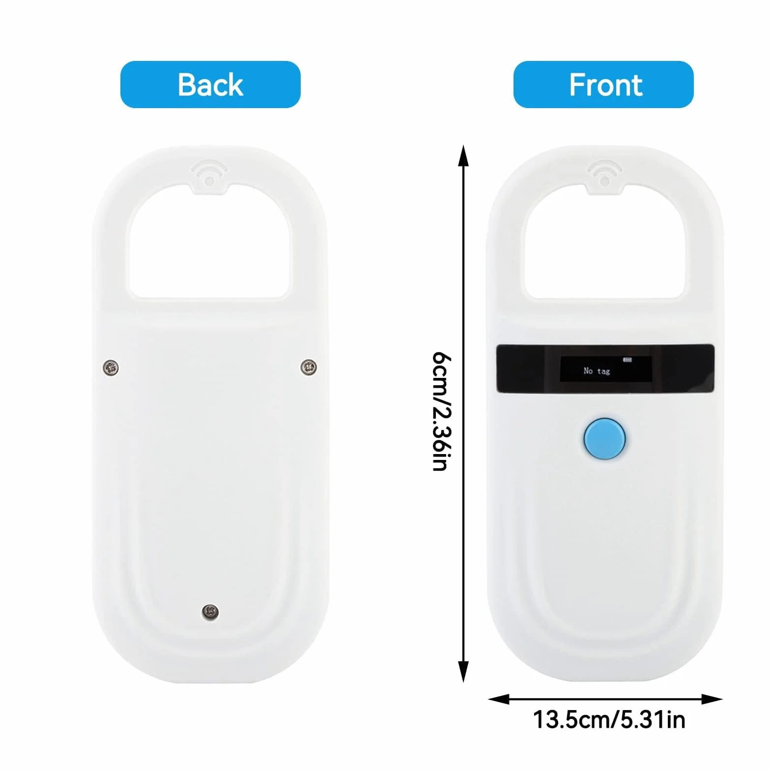 Agatige Lecteur RFID EMID Rechargeable Portable pour Animaux