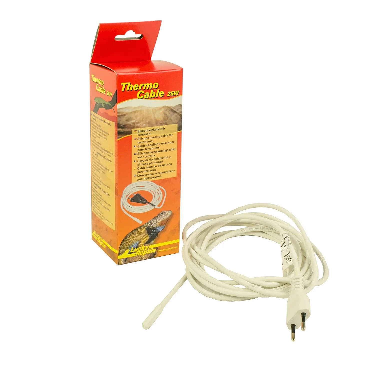 Lucky Reptile Thermo Cable Câble Chauffant 25 W 4,8 m Terrarium Silicone étanche