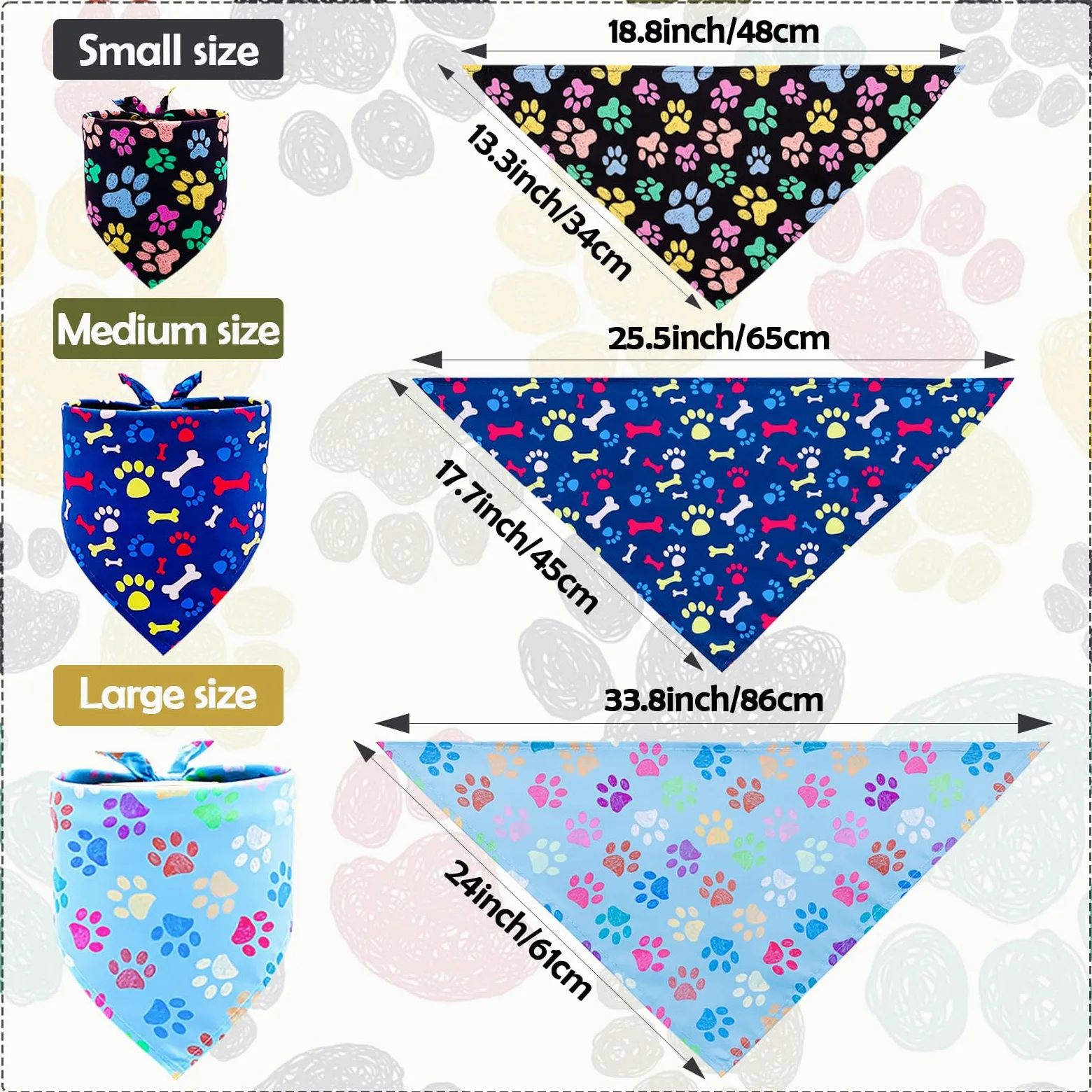 Lot de 30 bandanas réglables en vrac pour chiens de taille moyenne et très grande - Pour fête d'anniversaire, mariage, vacances, bavoirs triangulaires pour animaux domestiques - Accessoires