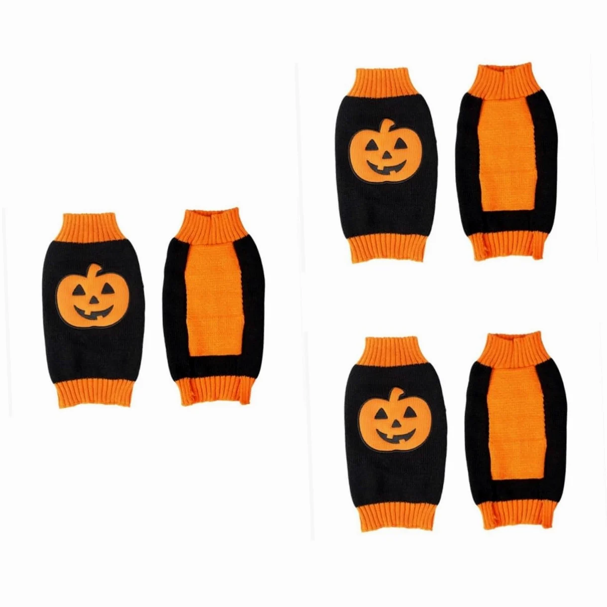 Kisangel 3 Pièces Pull pour Chien Citrouille pour Animaux de Compagnie vêtements d'halloween décor d'halloween déguisements Chandails décoration Pull-Over Robes Marrant décorer