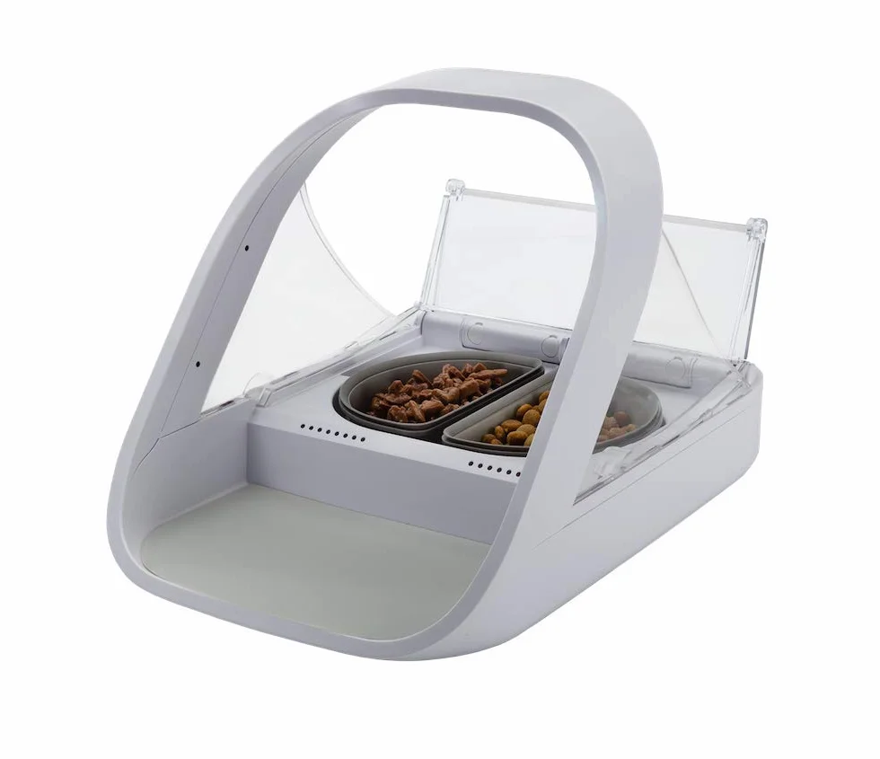Sure PetCare Distributeur de Nourriture Connect à Puce électronique SureFeed, Compatible RFID, Application Mobile, Blanc