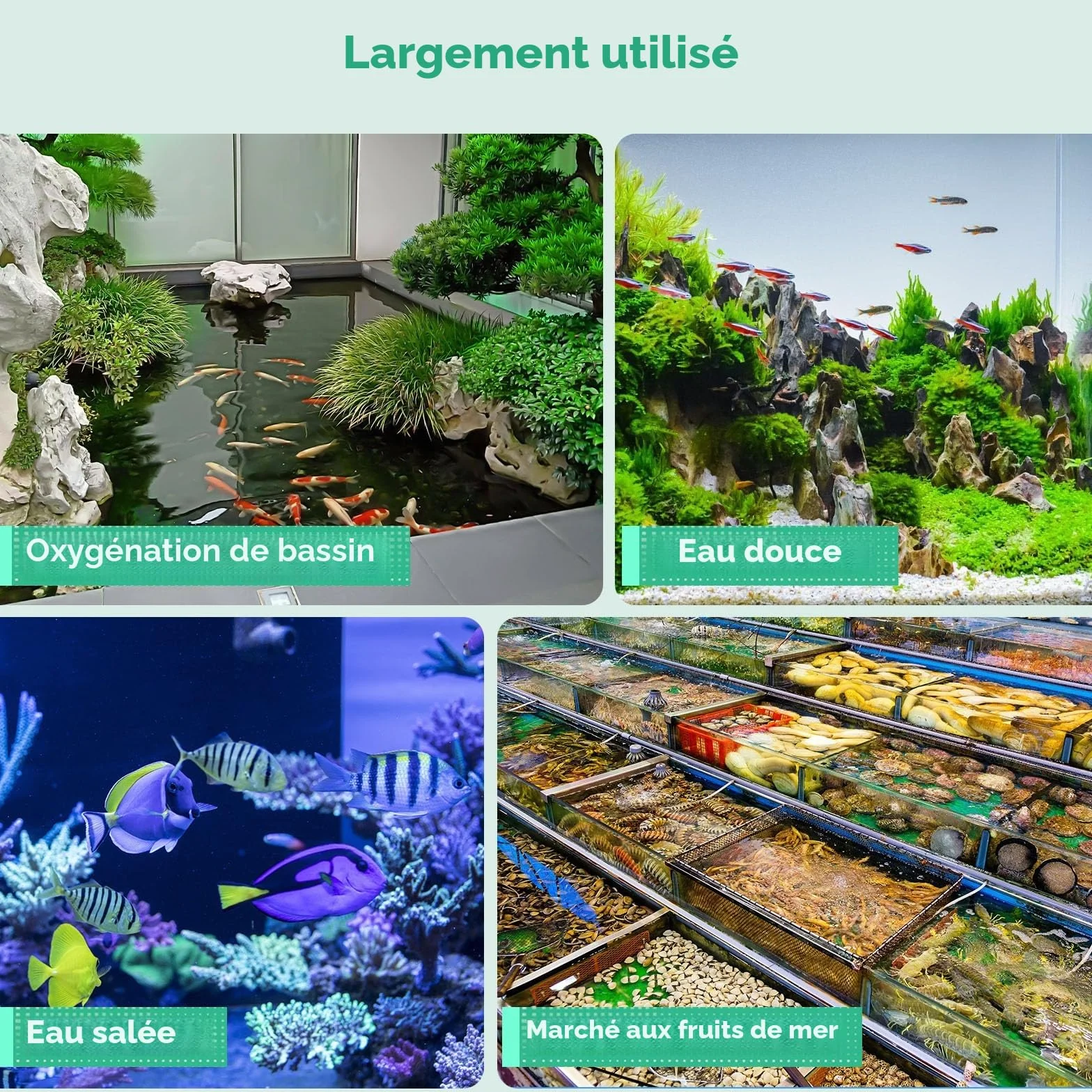 Hygger Diffuseur Air Aquarium Bulleur Pierre à Air avec Tuyau 15cm