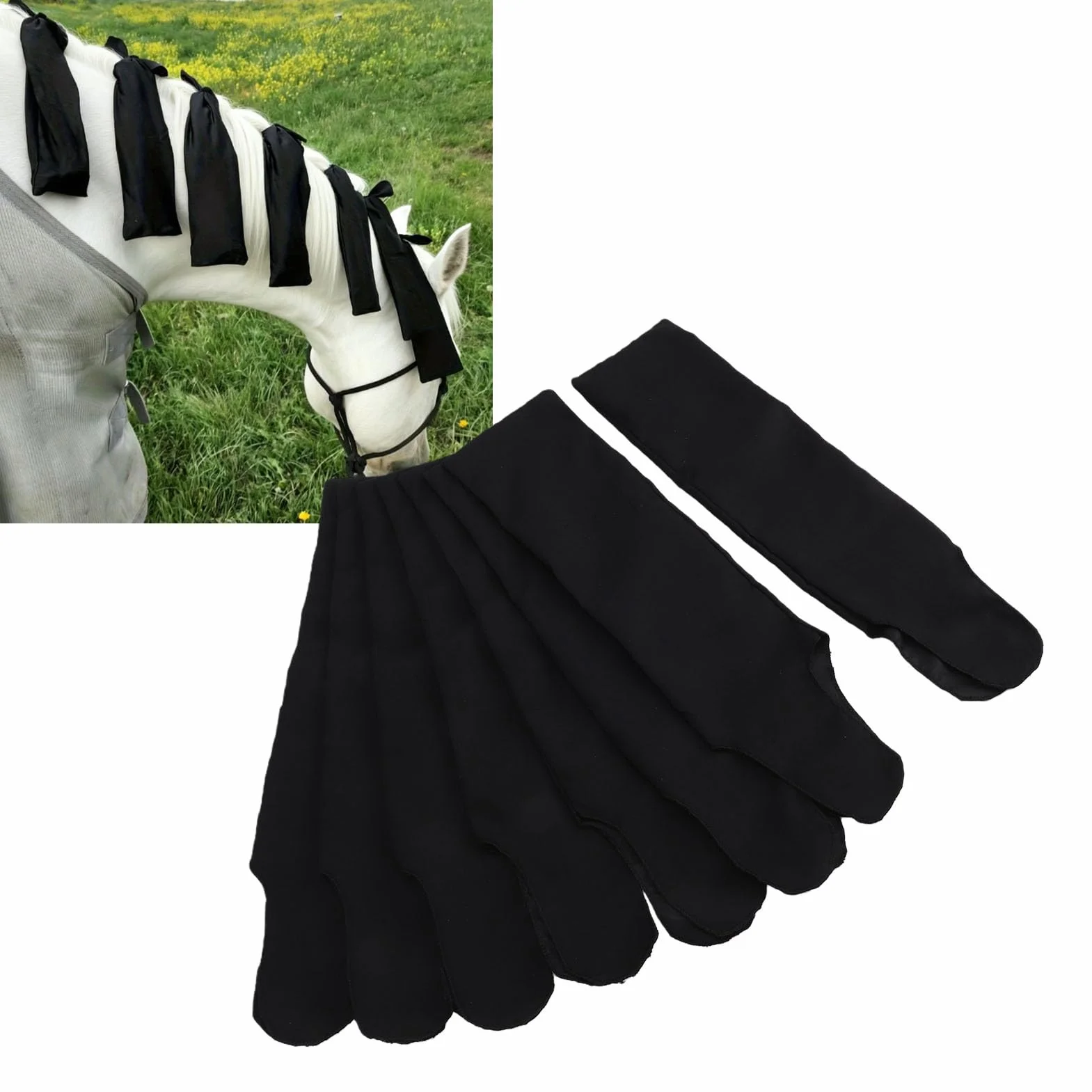 Sacs de Protection de Crinière de Cheval 8 Pièces Matériaux Durables