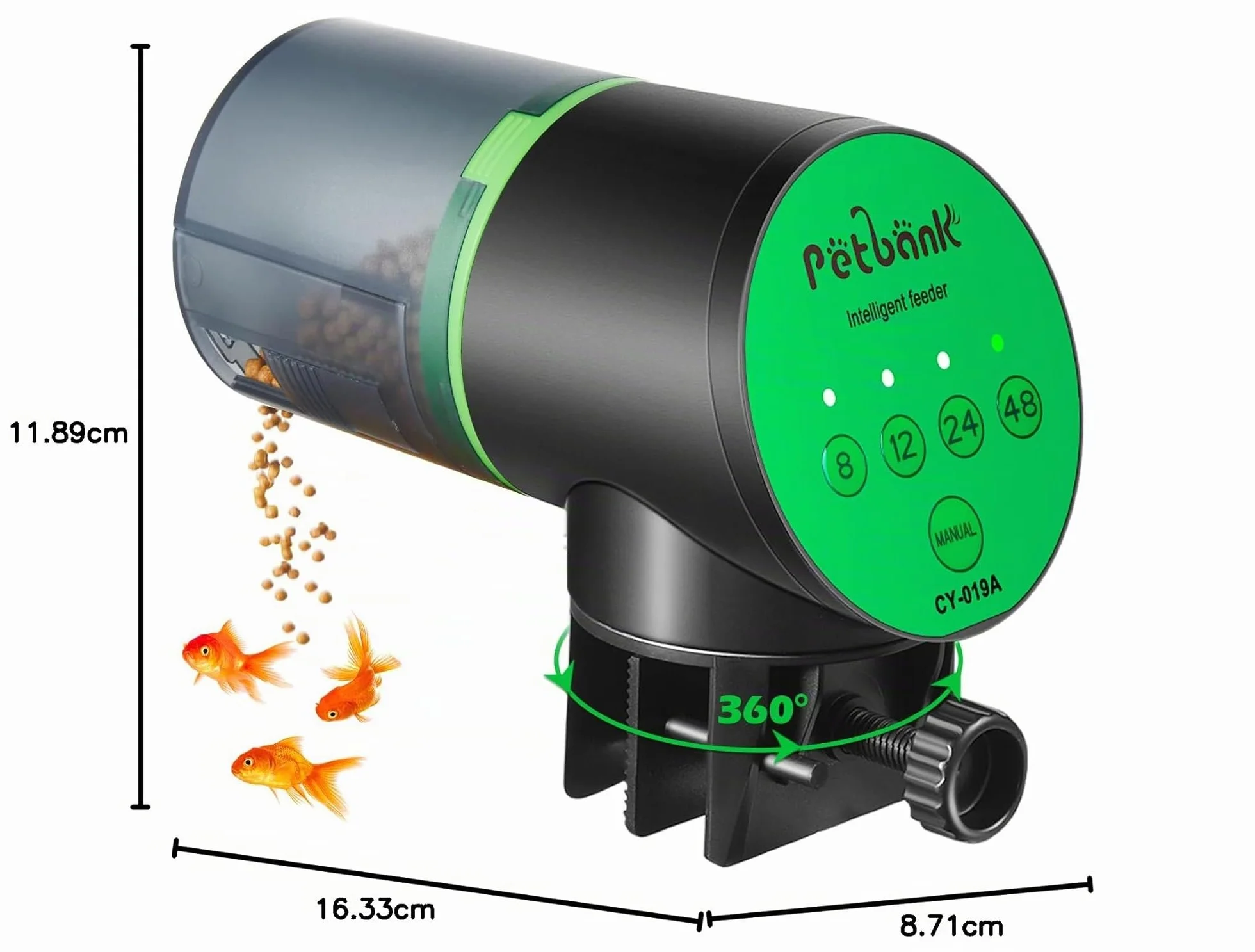 Mangeoire automatique pour poissons avec minuteur et piles AAA