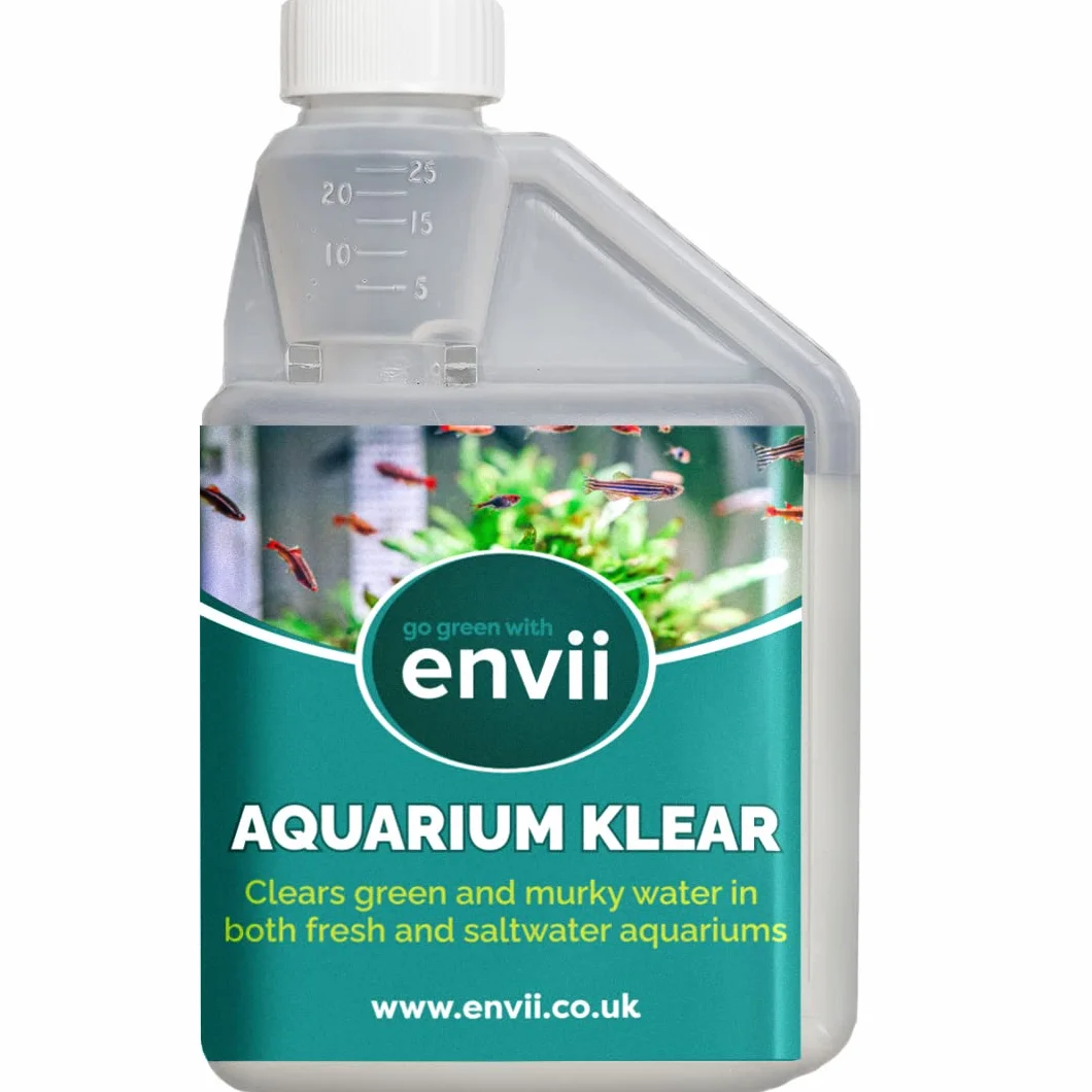 Envii Aquarium Klear - Traitement Aquarium Eau Verte - Produit Bacterie Entretien Aquarium Eau Douce - Traite 4000 litres