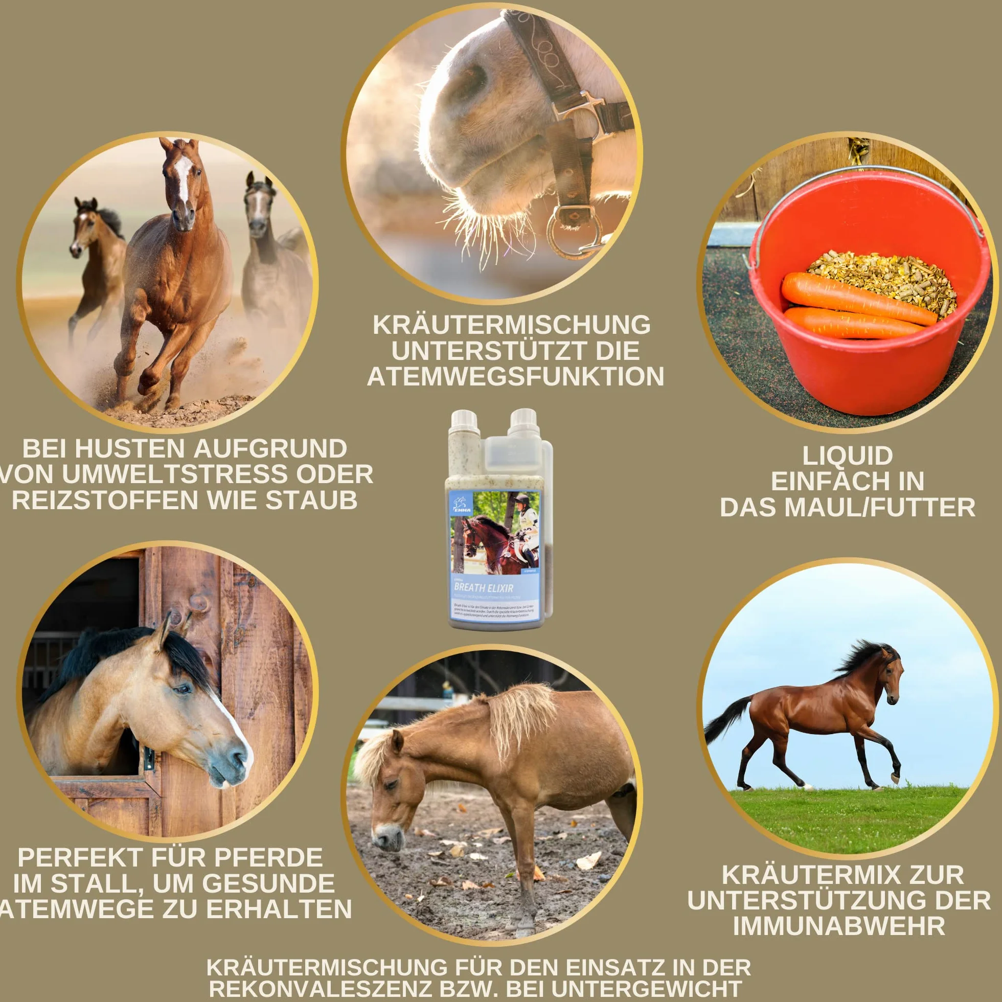 Emma Sirop la toux Cheval - Elixir Herbes Liquide 1L fenouil thym bronchiques remède