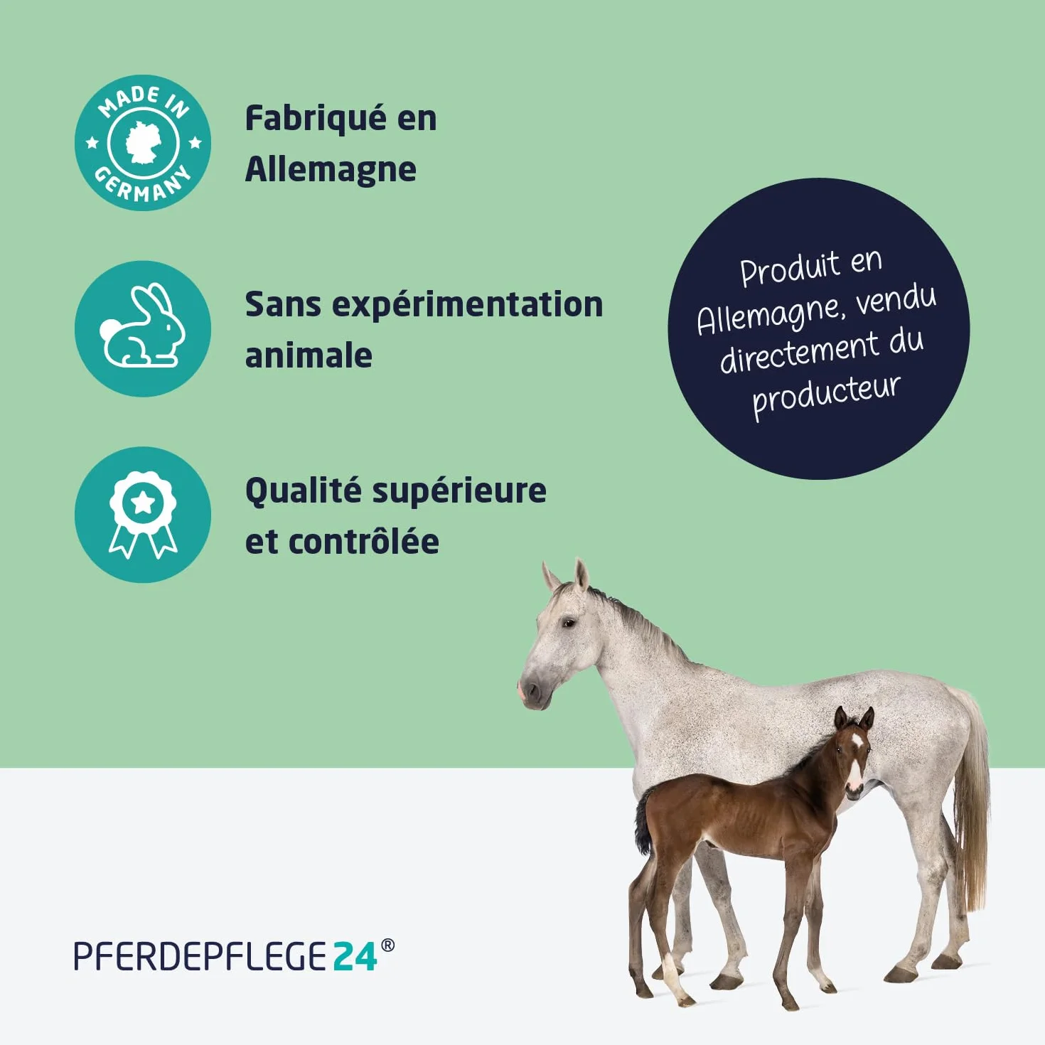Spray de crins pour Chevaux 1l - Brillance éclatante, Démêlage & Pelage sain