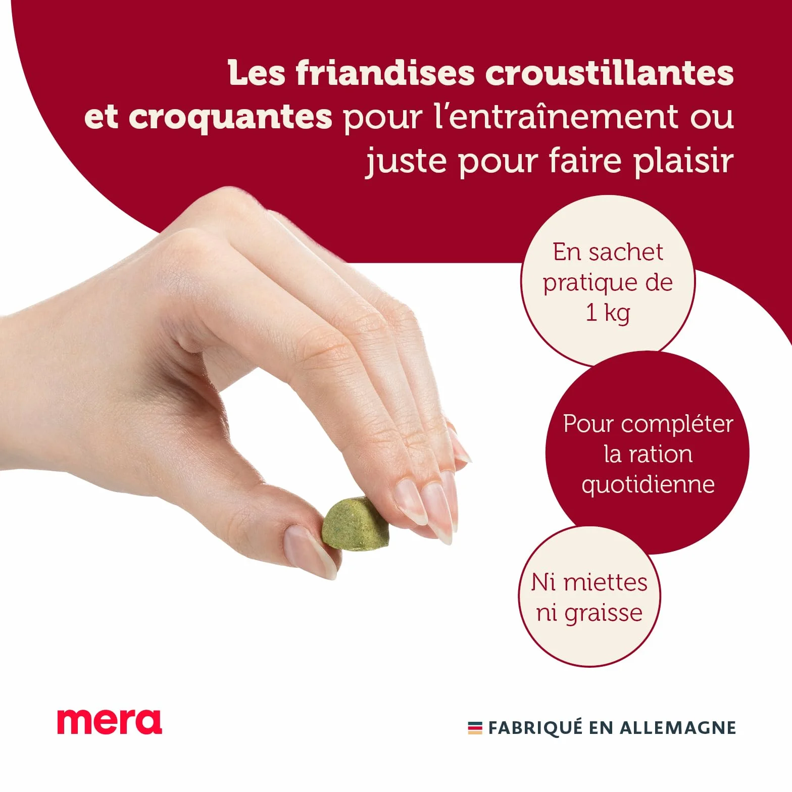 Mera Bakery Gourmet Happen Mélange de Friandises pour Chien 1 kg Ingrédients Naturels