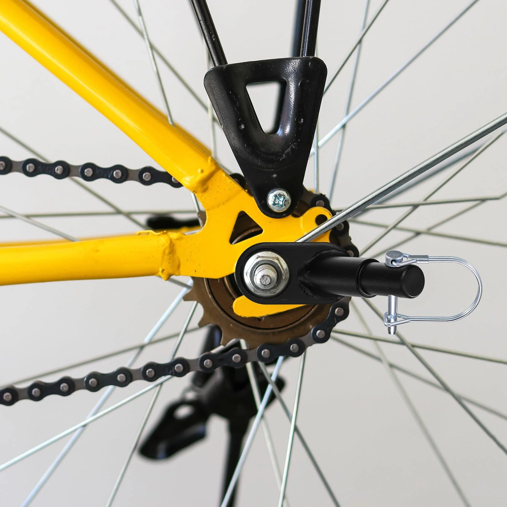 Attelage de remorque pour vélo avec Broche de sécurité, Adaptateur Universel pour remorque à vélo