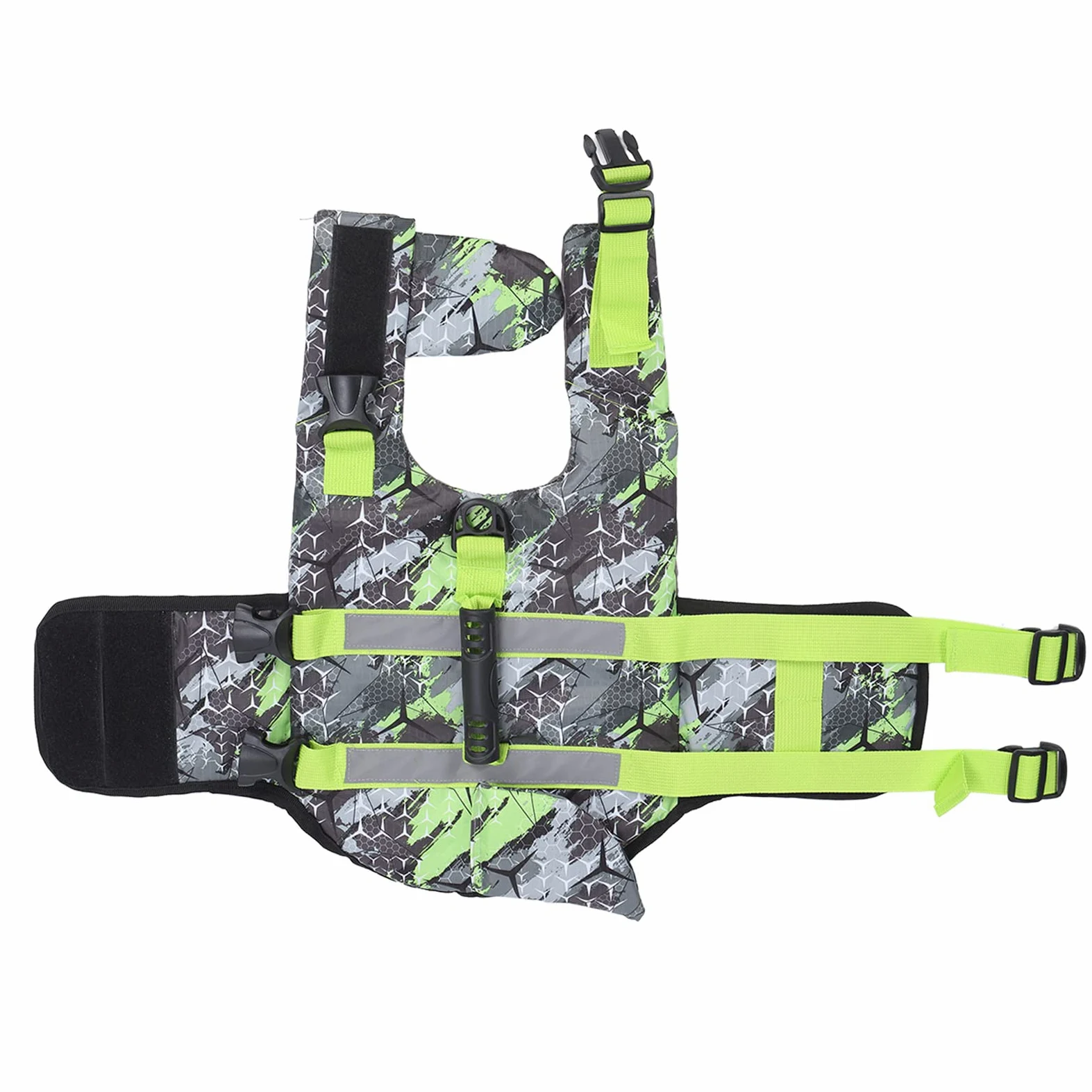 Gilet de Sauvetage pour Chien, Boucle à Dégagement Rapide, Gilet de Sauvetage Confortable pour Chien avec Anneau en D Durable et Sangle Réglable pour Le Surf (L)