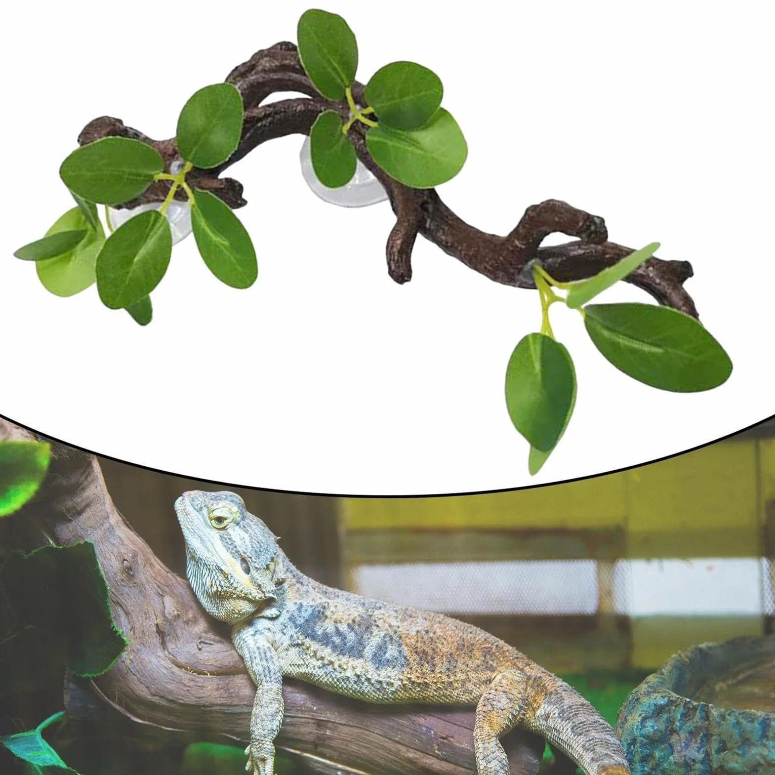 Branches pour Reptiles, Branches de Reptiles, Suction Cup Reptile Log | d'enrichissement, décoration d'enceinte de Serpents, décoration de Terrarium de Serpent pour lézards,