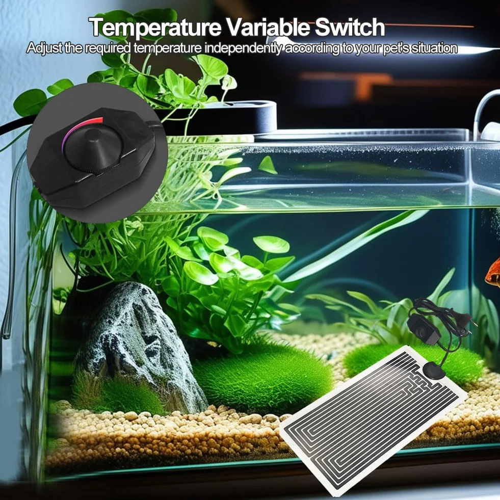 KARELLS Coussins Chauffants pour réservoir en Verre réglables pour Reptiles