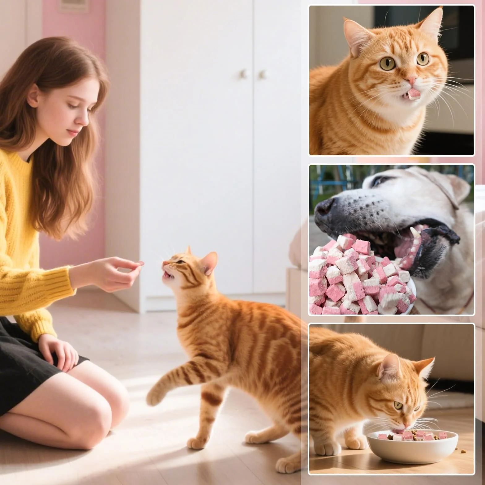 Friandises lyophilisées Poulet-Cranberry pour Chats et Chiens, Riche en protéines et antioxydants, sans céréales