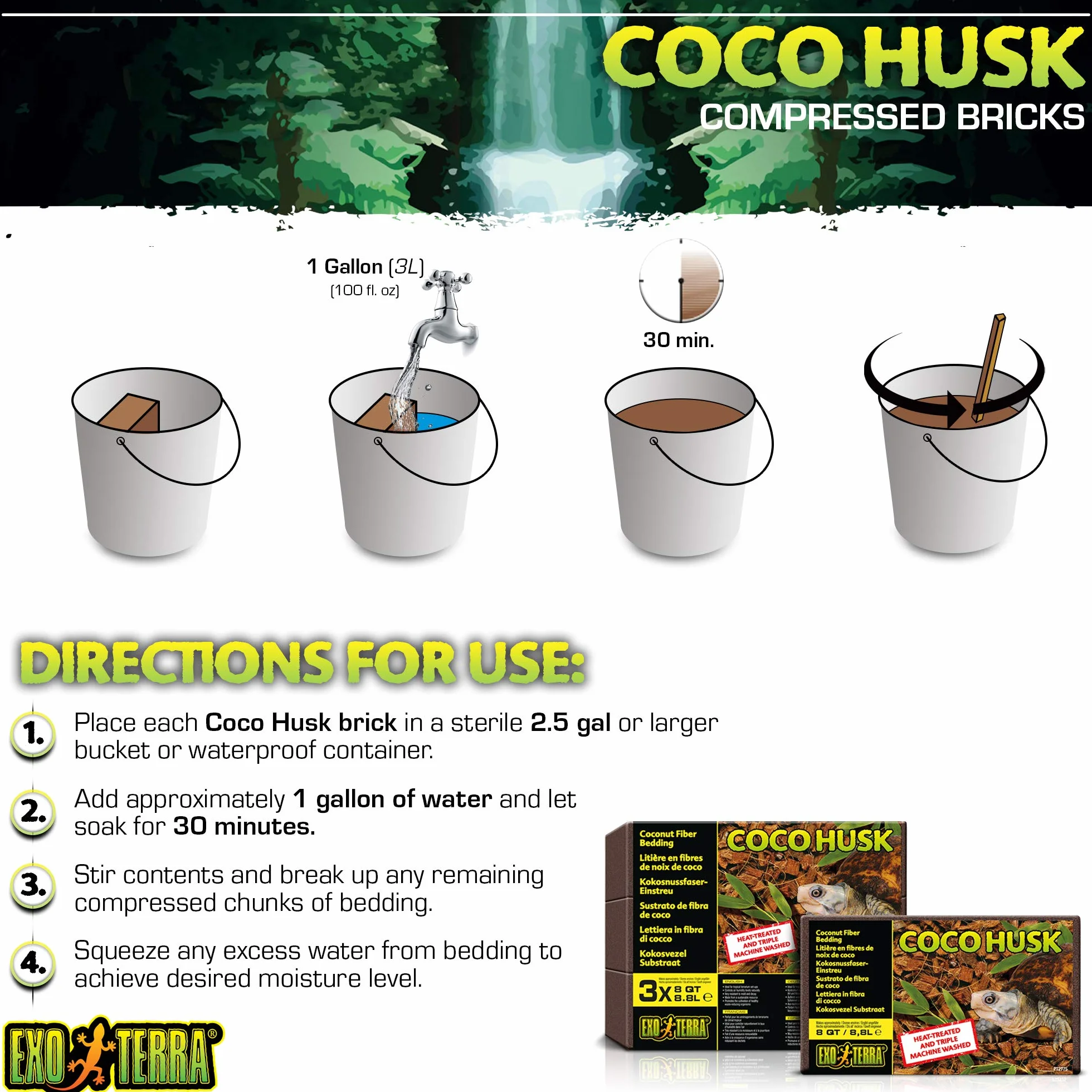 Exo Terra Substrat Coco Husk 7 L
