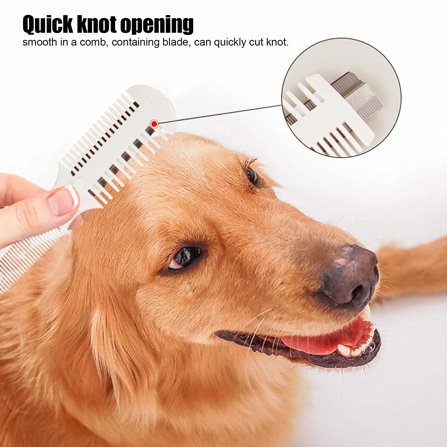 Shanrya Tondeuse à Poils d'animaux 2 en 1 Peigne de Toilettage pour Chien Chat