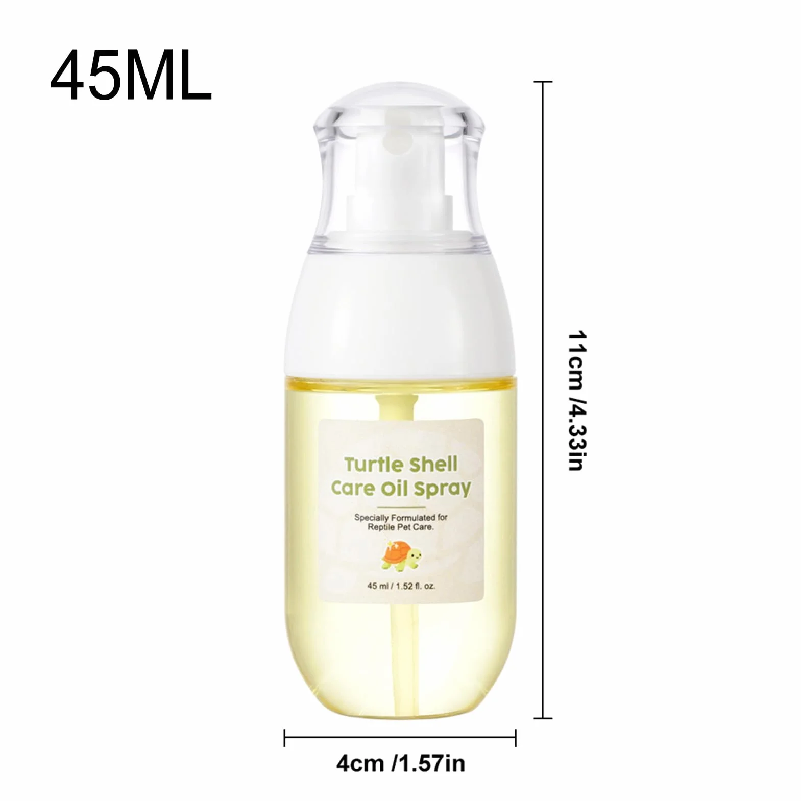 Huile pour Carapace de Tortue 45 ML Spray hydratant pour Coquille des Reptiles
