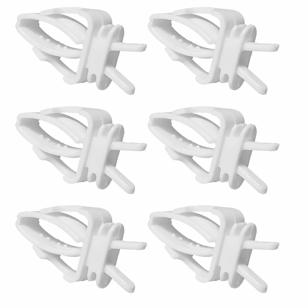 Mangeoires pour oiseaux Lot de 6 pinces à nourriture en plastique pour cages à oiseaux, accessoires pour perroquets perruches