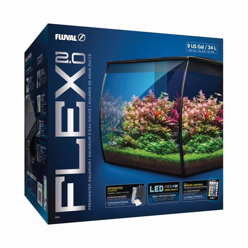 Fluval Flex 2.0 Aquarium Kit Noir 34 l