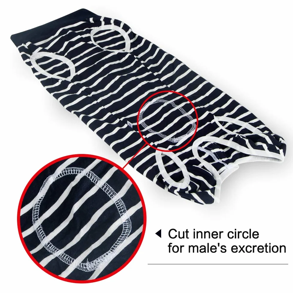LIANZIMAU Combinaison de Récupération Chirurgicale pour Chien Anti-lécher Costume Protecteur Blessures Abdominales