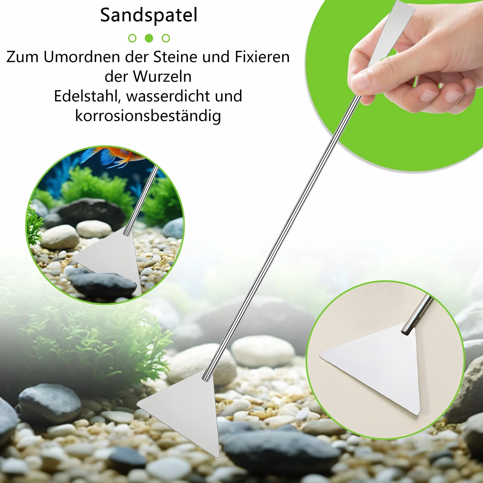 Lot de 4 outils d'aquarium en acier inoxydable - Ciseaux, pince à épiler, kit de nettoyage