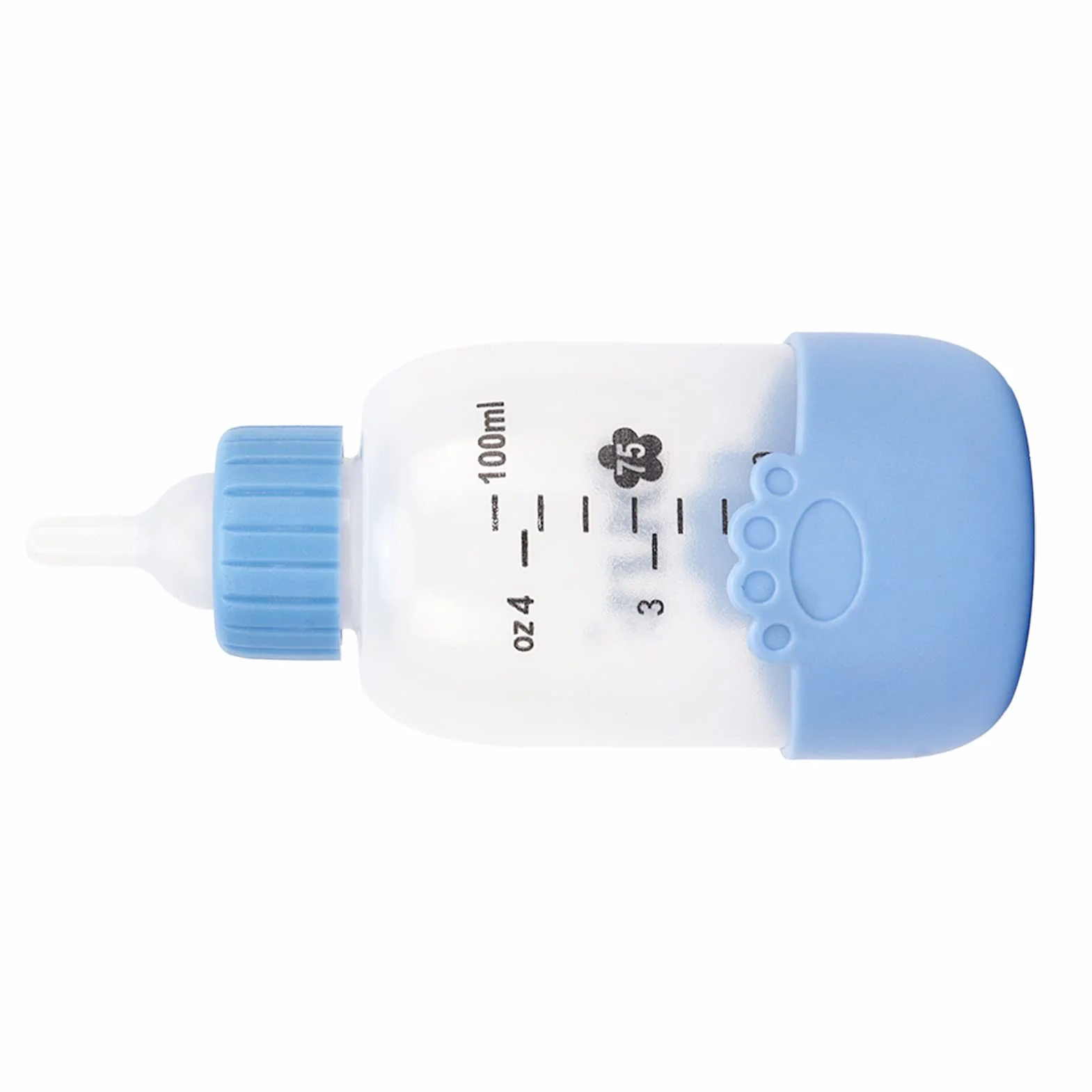 Fockety Kit de Biberon pour Animaux de Compagnie, Bouteille à Presser, Tétine Remplaçable (Bleu)