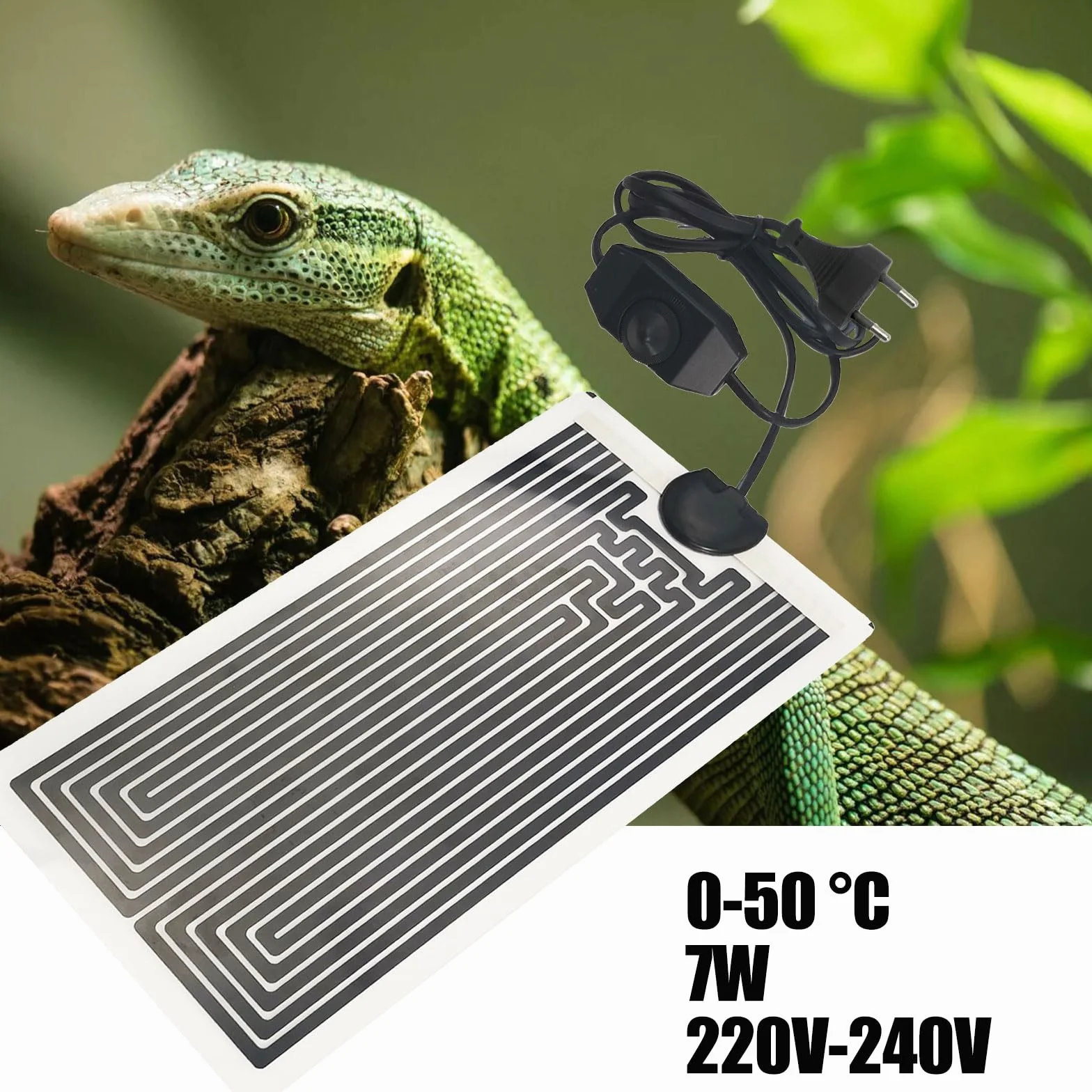Tapis Chauffant Reptile 7W avec Régulateur de Température