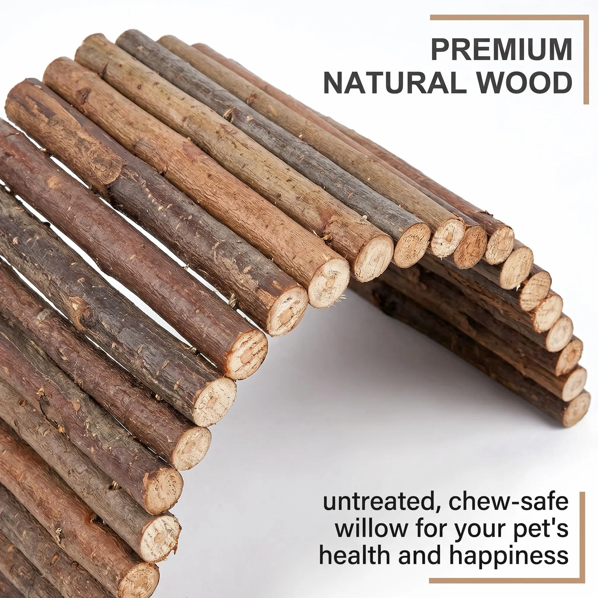 Ponts en bois de saule pour hamster 10*20 cm - Jouet pour rongeurs