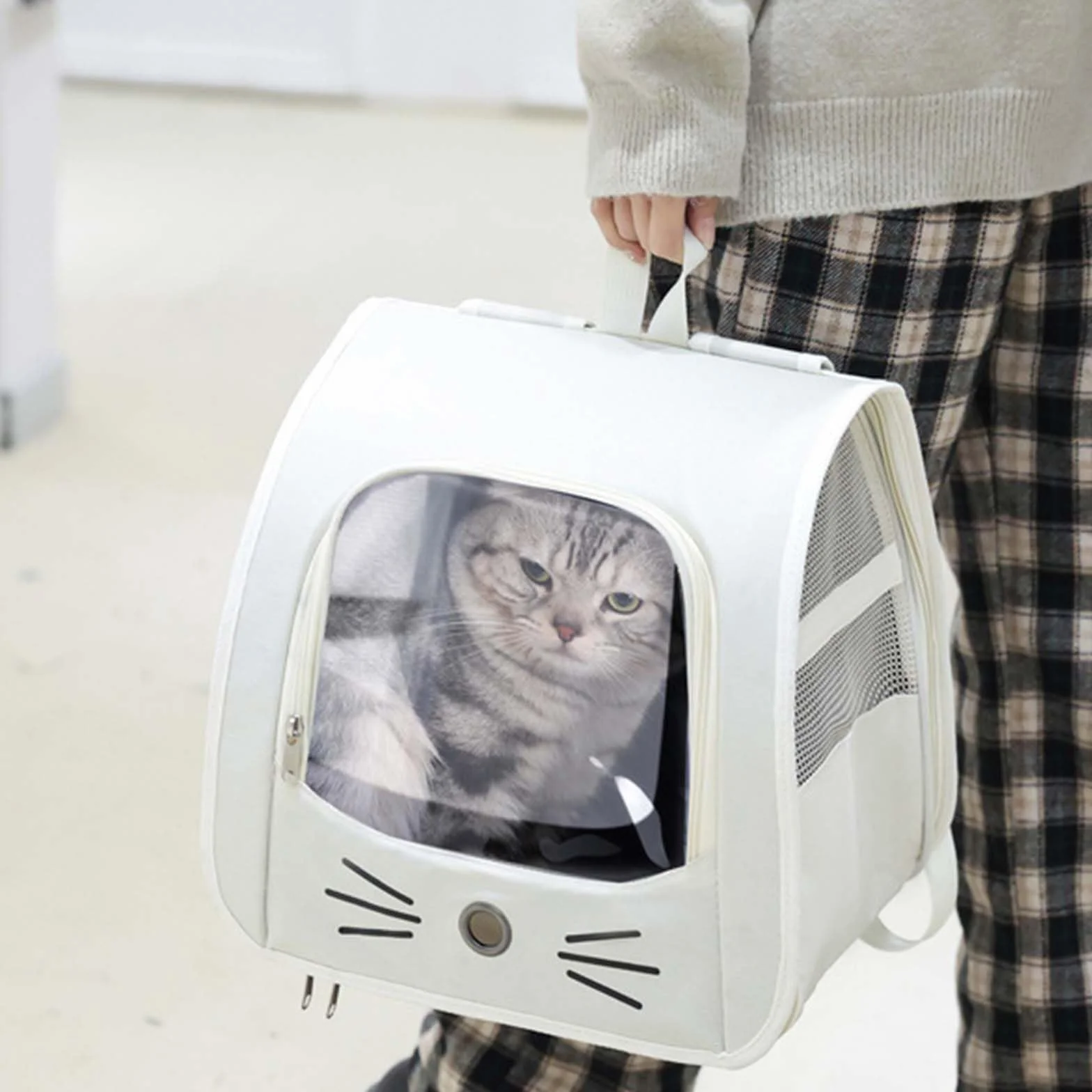 Sac Transport Chat 35×35×25cm Sac à Dos pour Animal Pliable Portable