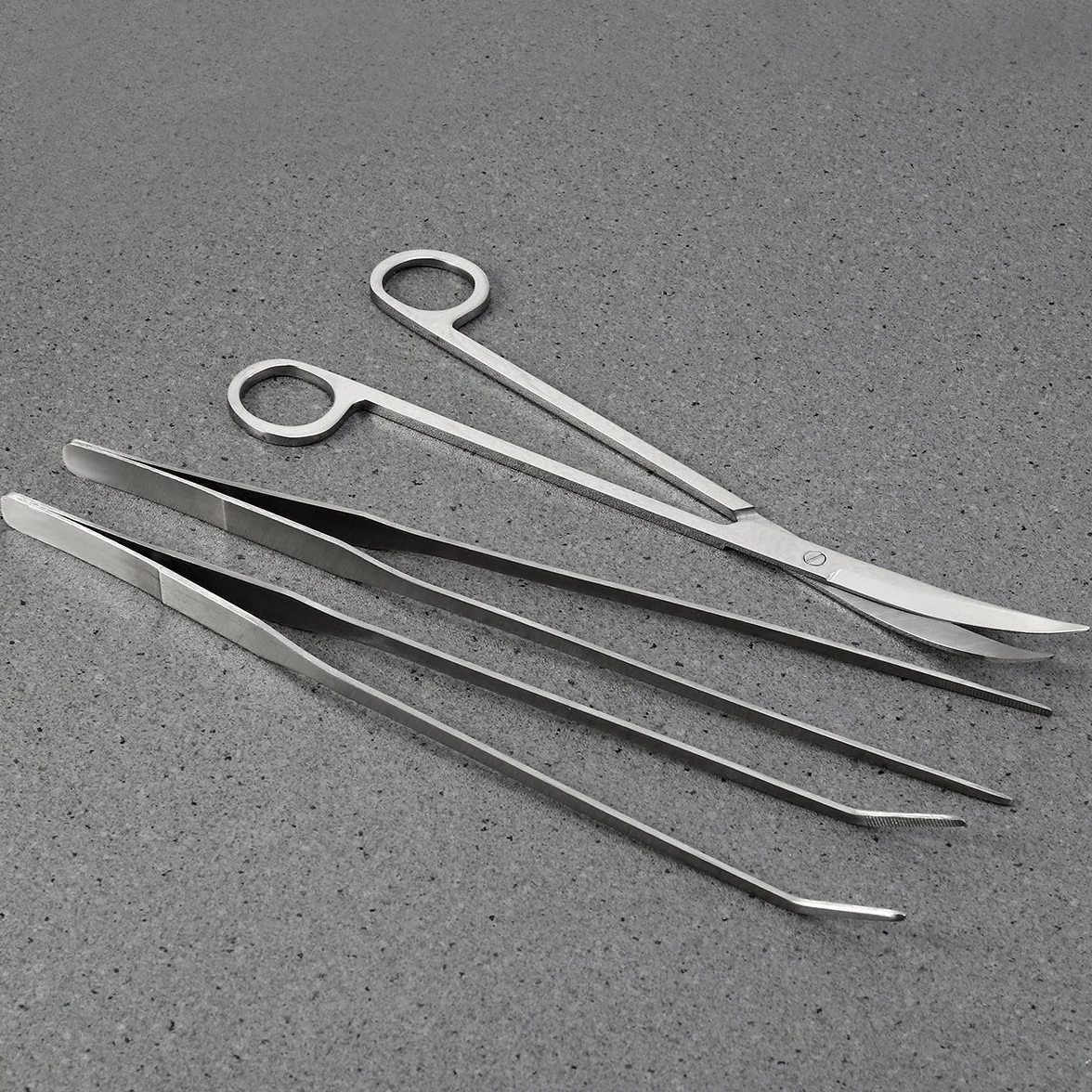 Meiso Aquarium Kit Accessoires INOX Pinces Ciseaux Outils Set Poisson