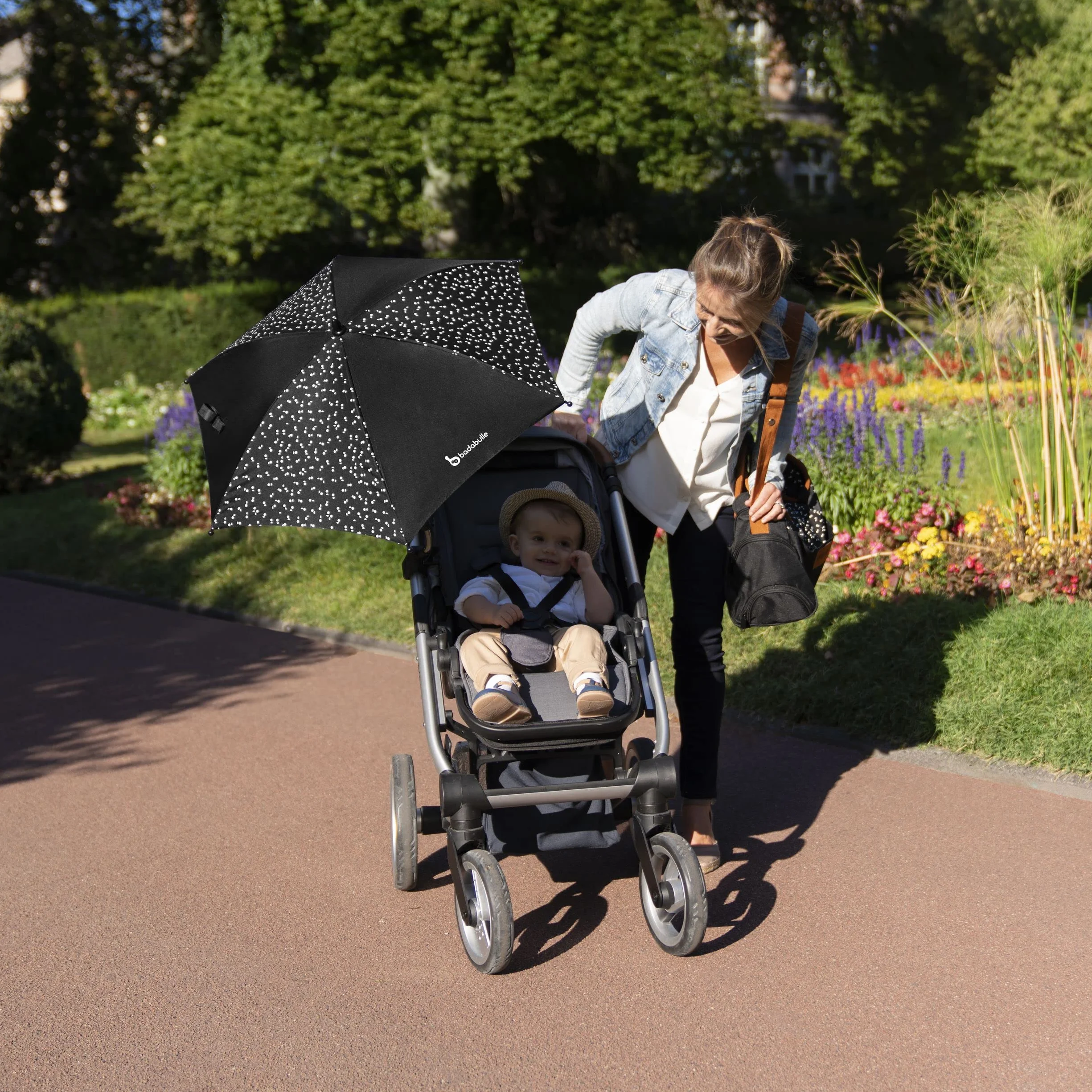 Badabulle Ombrelle Anti-UV 50+ universelle noire