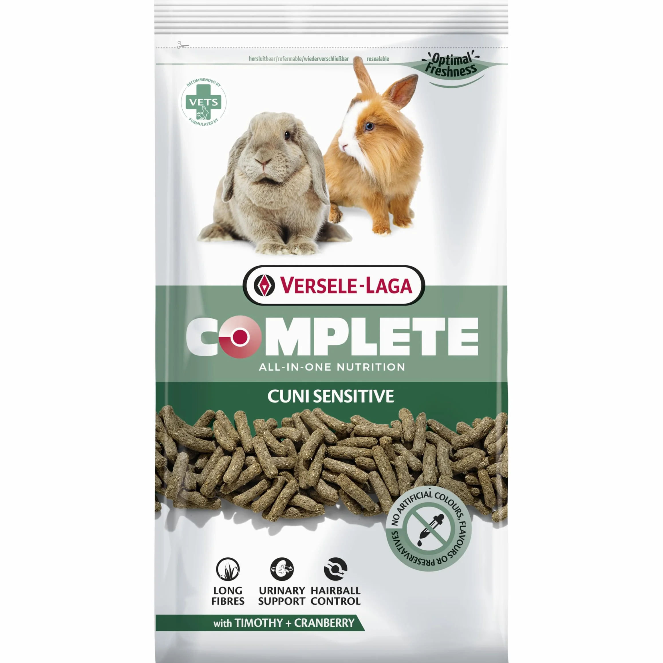 VERSELE-LAGA Complete Cuni Sensitive Extrudés Tout-en-Un Faciles à Digérer pour Lapins Sensibles 1,75kg Agrumes
